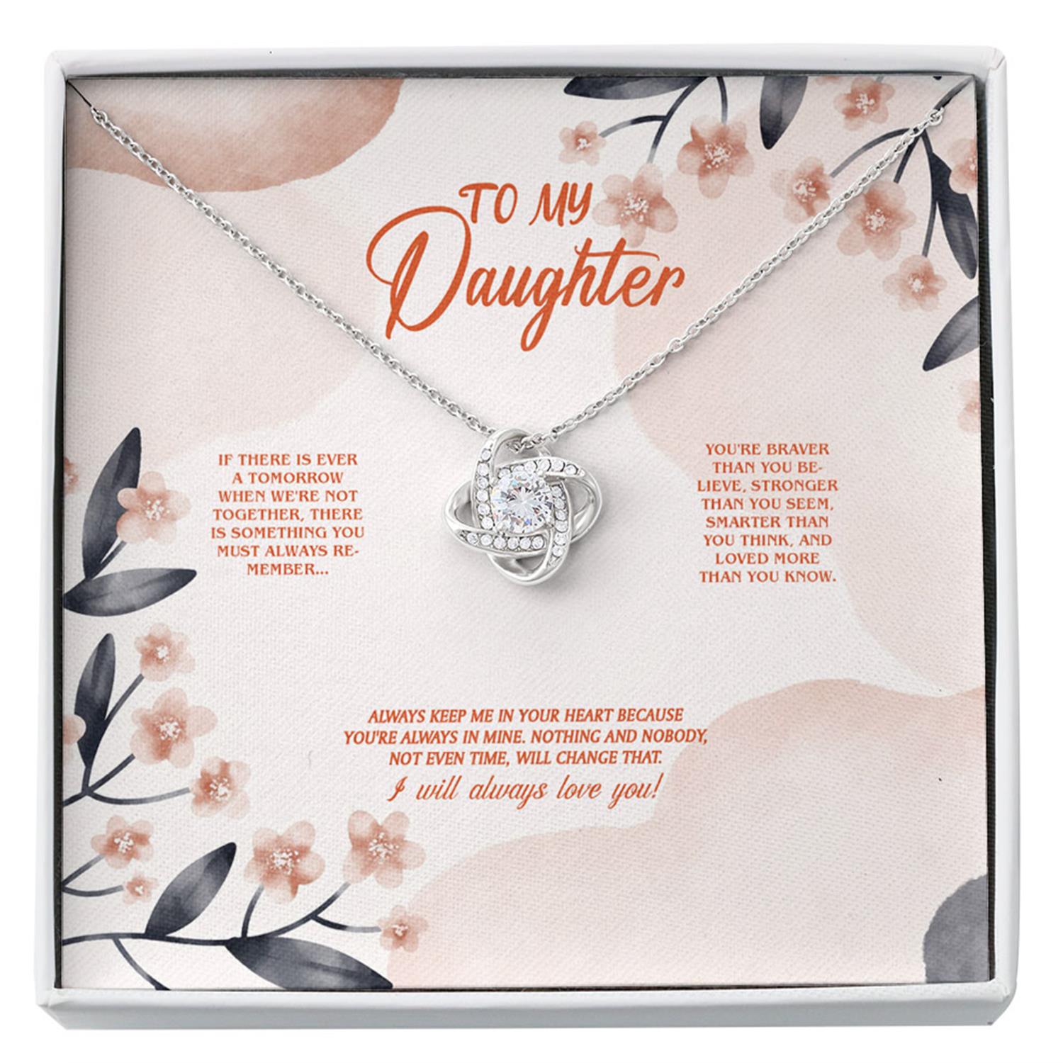 Daughter Necklace, To My Daughter "Not Even Time" Necklace. Gift For Daughter Custom Necklace