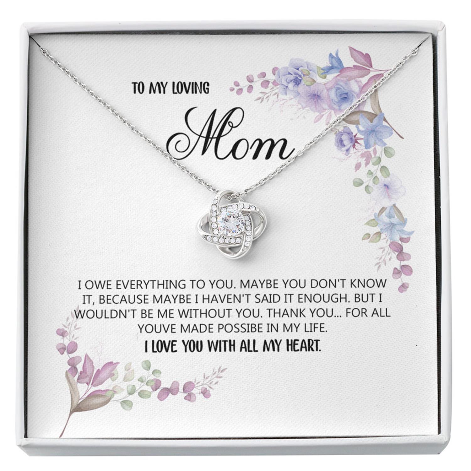 Mom Necklace Gift - No Me Without You Custom Necklace
