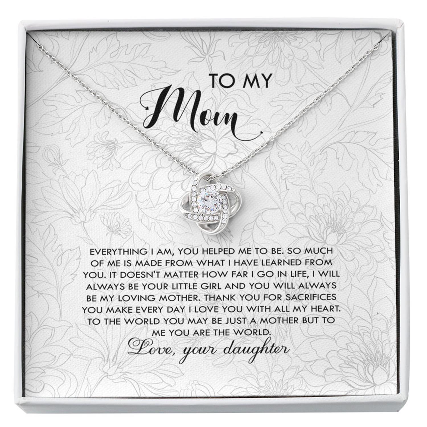 Mom Necklace Gift - You Are The World Necklace, Mother Daughter Custom Necklace