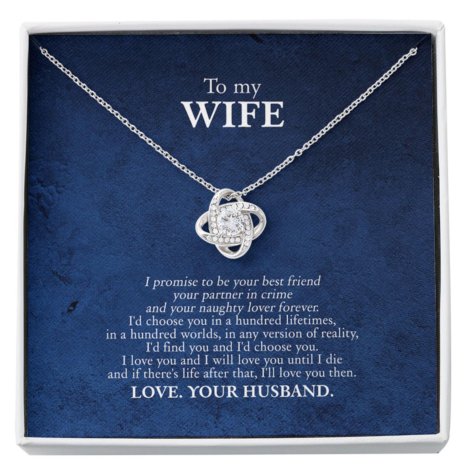 Wife Necklace, To My Wife Necklace Gift From Husband - I'd Choose You Custom Necklace