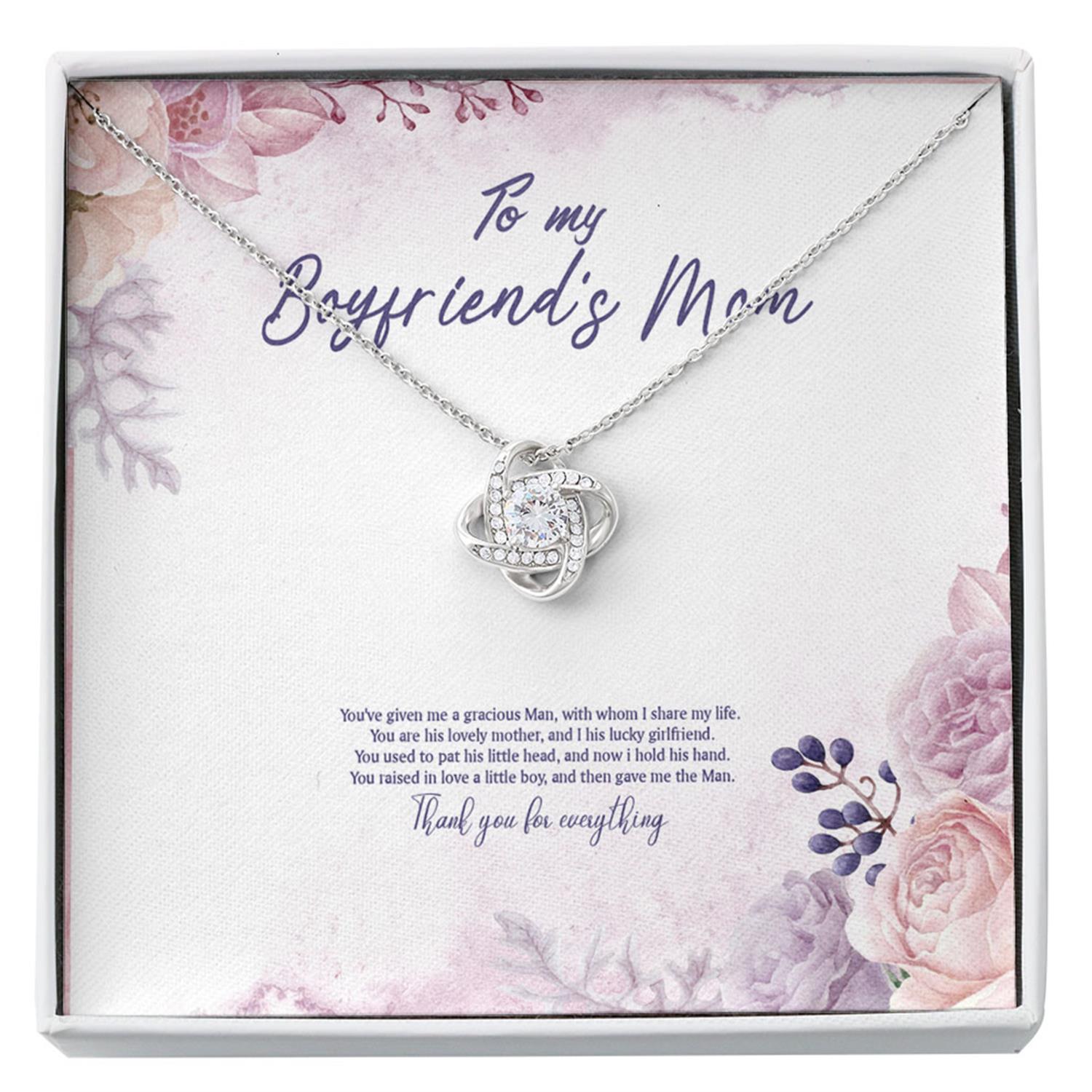 Mother-in-law Necklace, Boyfriend's Mom Necklace, Presents For Mother Gifts, Raise Boy Thank Custom Necklace
