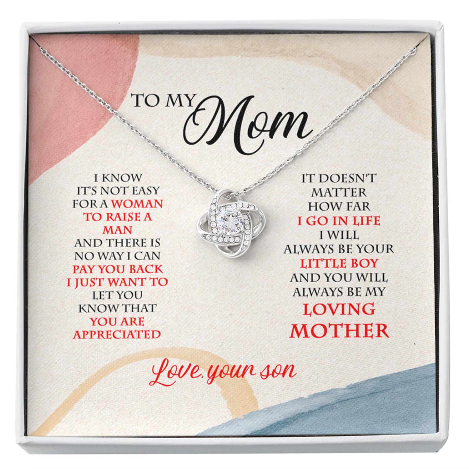 Mom Necklace Mothers Day Gift From Son To My Mom Little Boy Custom Necklace