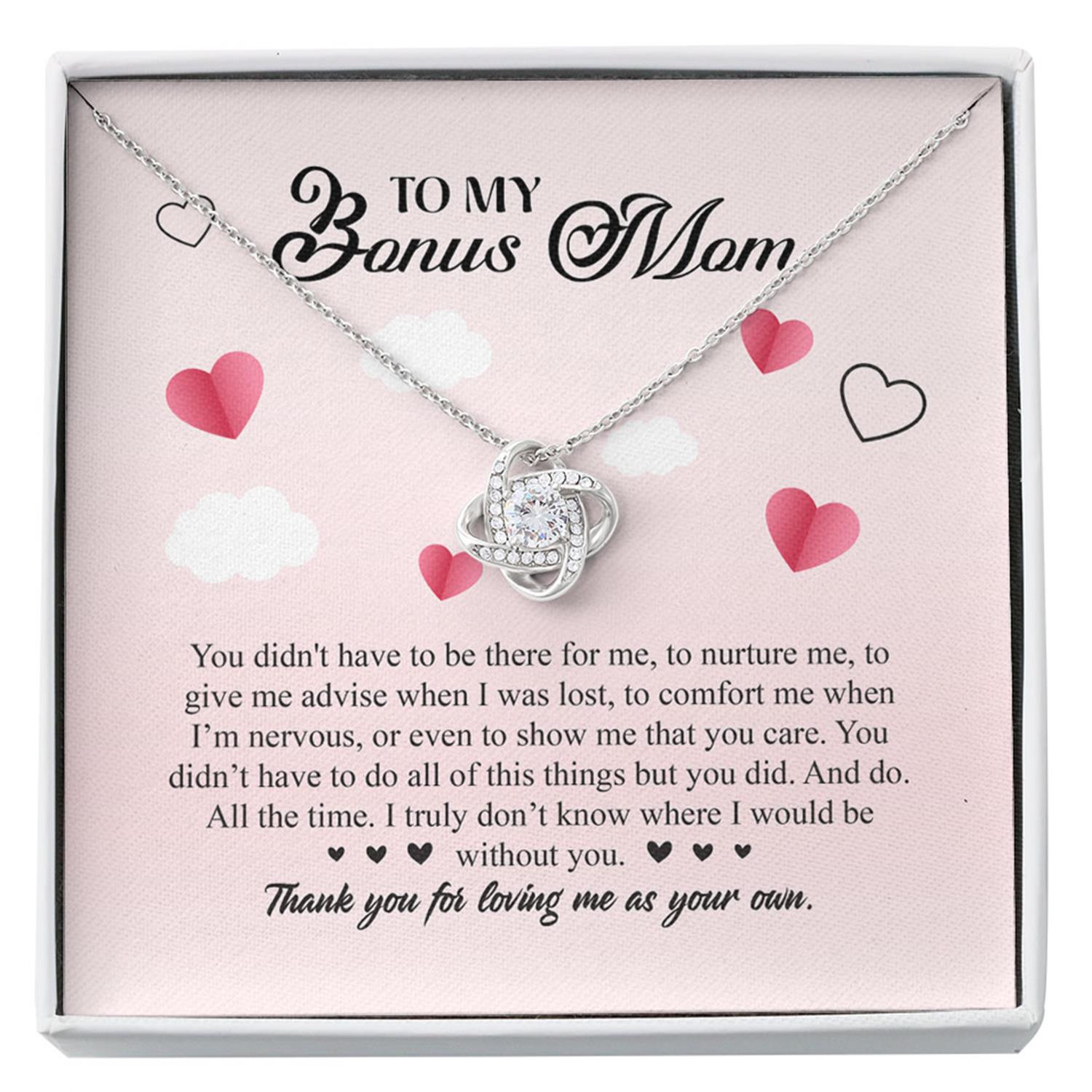 Mom Necklace, Stepmom Necklace, To My Bonus Mom Necklace Gift, Thank You For Loving ME AS Your OWN Custom Necklace