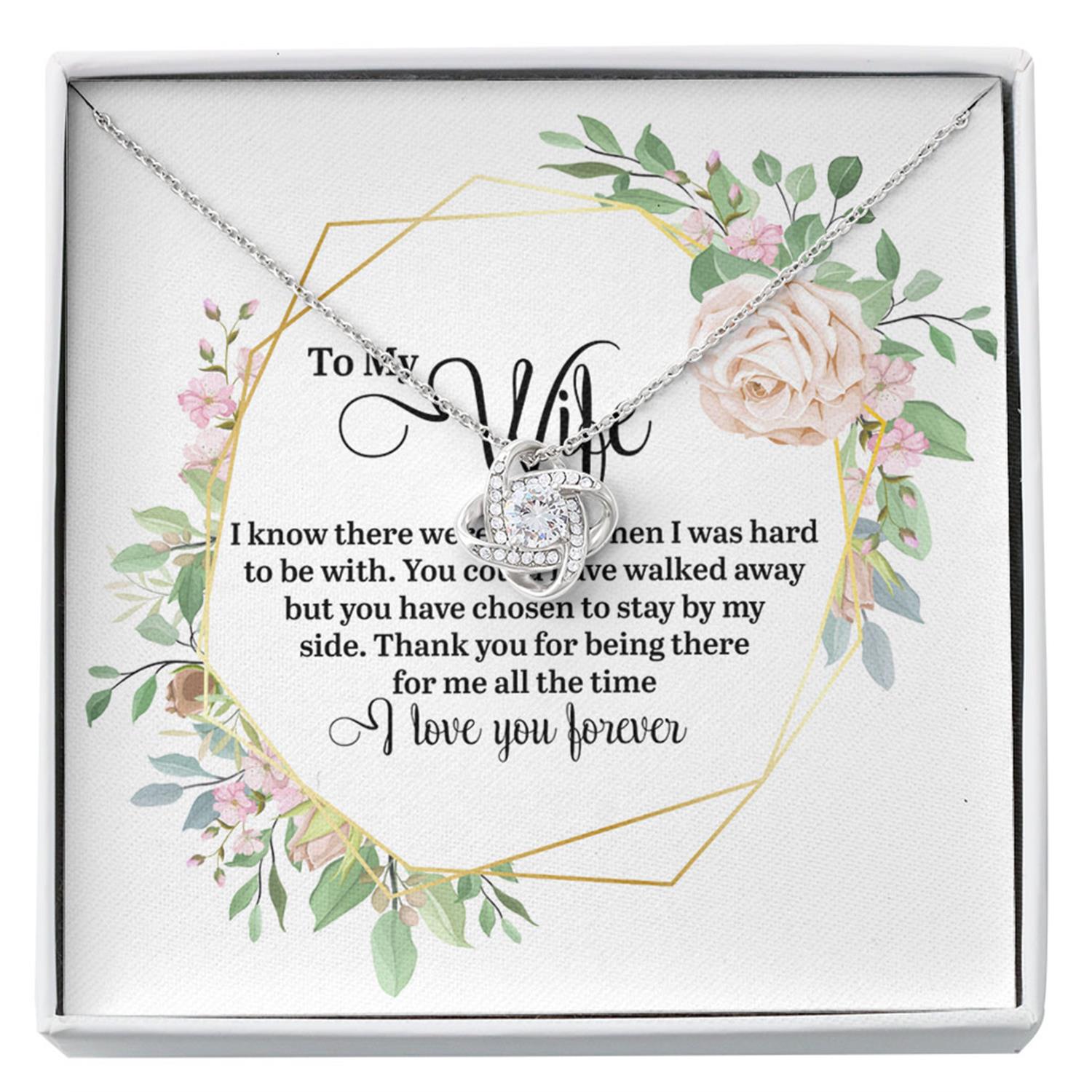 Wife Necklace, To My Wife Necklace Gift - Thank You For Being There All The Time - Gift To My Wife Custom Necklace
