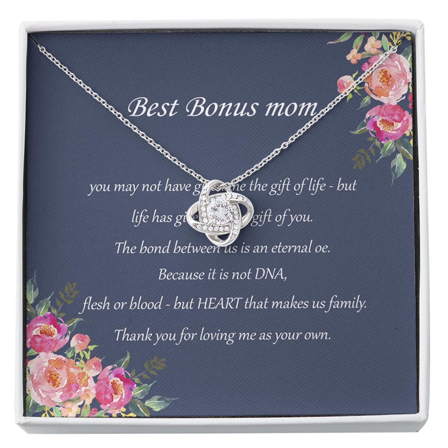 Stepmom Necklace, Bonus Mom Necklace, Mother In Law Gifts, Stepmother Gifts, Necklace For Stepmother Custom Necklace