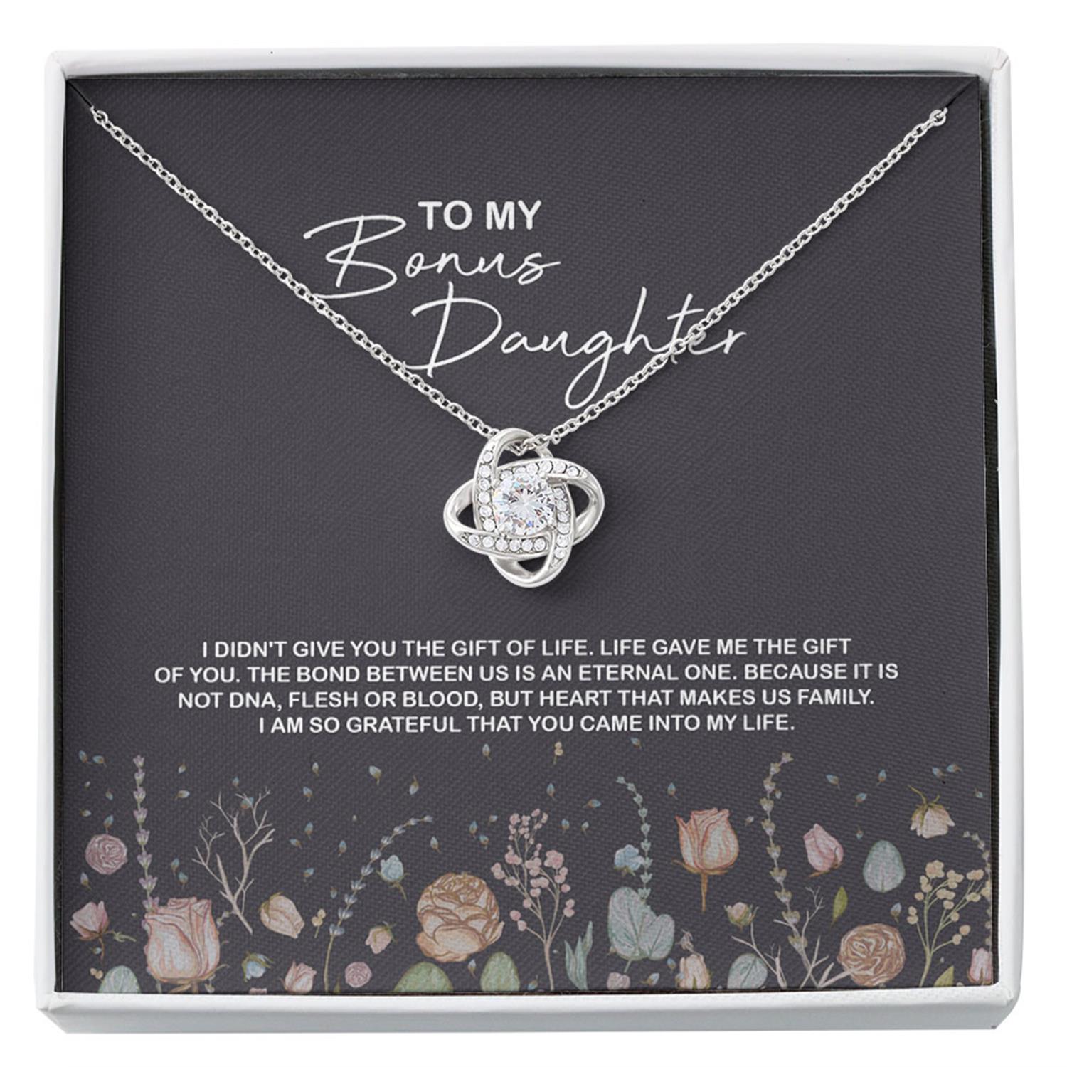 Stepdaughter Necklace, To My Bonus Daughter Necklace Gift Unbiological Daughter Daughter In Law Step Daughter Custom Necklace
