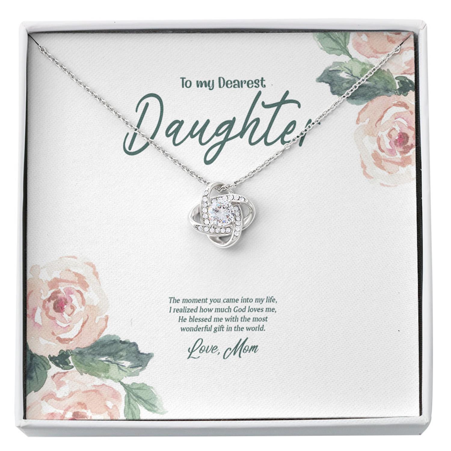 Daughter Necklace, To Dearest Daughter Necklace From Mom Came Life God Loves Me Most Wonderful Custom Necklace