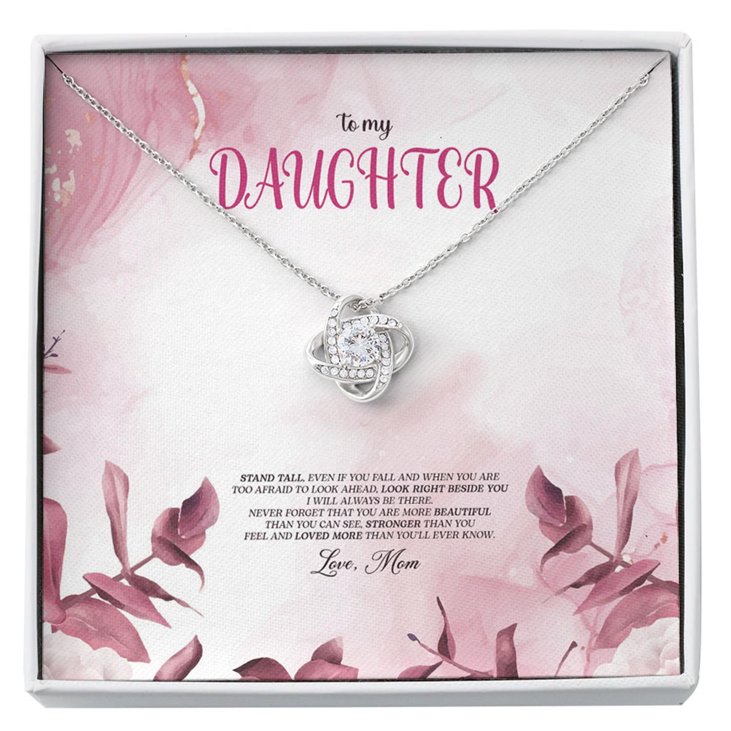 Daughter Necklace, Mom Necklace, Mother Daughter Necklace, Giraffe Stand Tall Beautiful Strong Love Custom Necklace