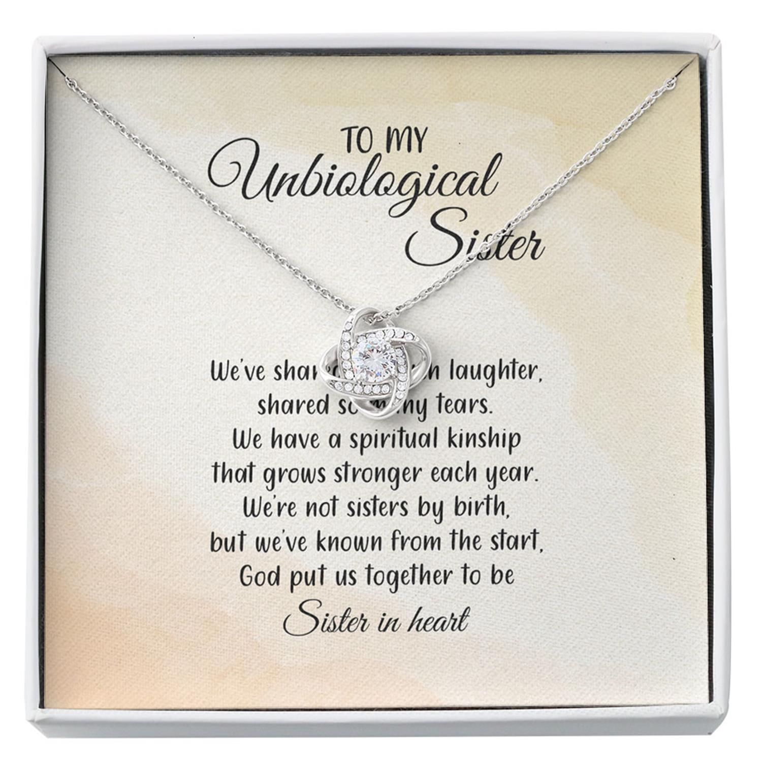 Sister Necklace, To My Unbiological Sister "Sisters In Heart" Necklace. Gift For Best Friend Custom Necklace