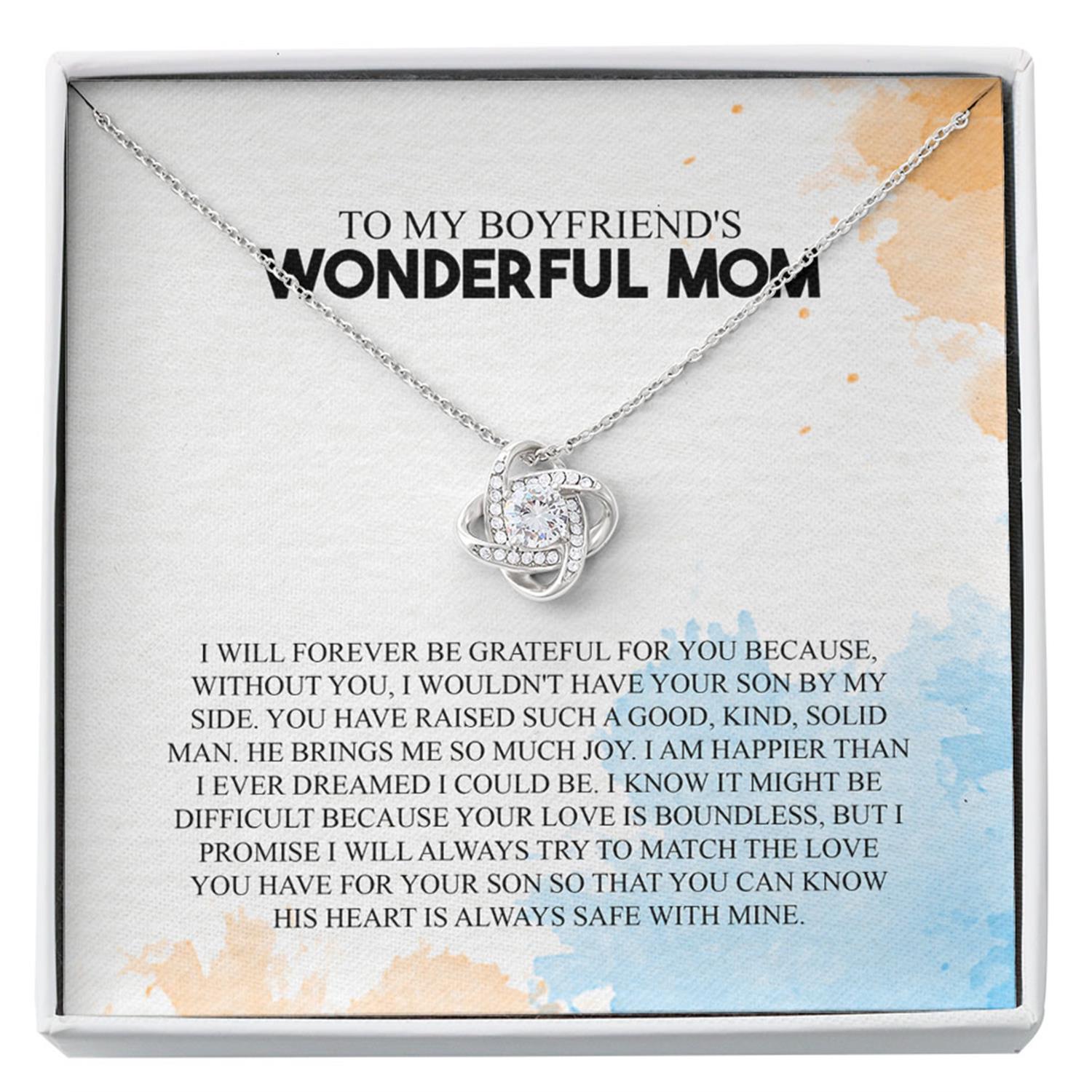 Mom Necklace, Mother-in-law Necklace, To My My Boyfriends Mom Necklace Gifts Custom Necklace