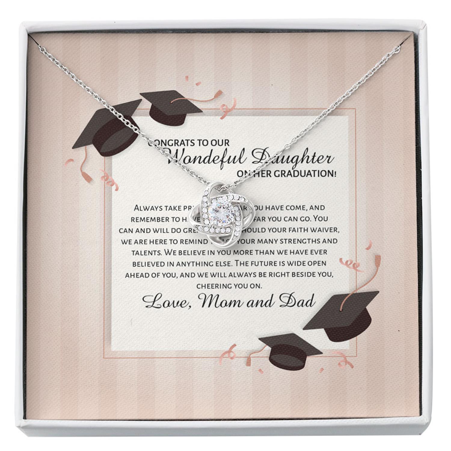 Daughter Necklace, Graduation Necklace Gift For Daughter From Mom And Dad College And High School Custom Necklace