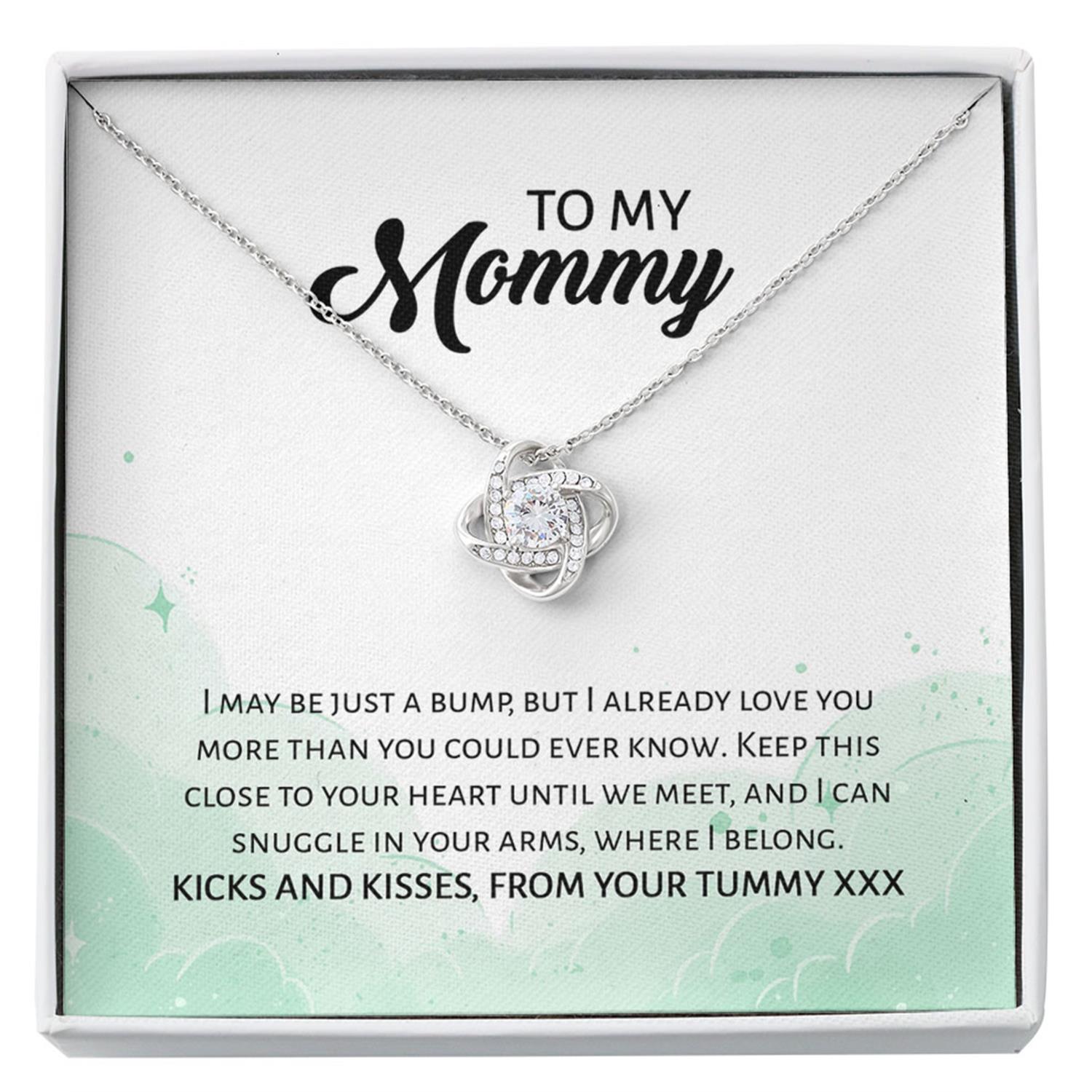 Mom Necklace, New Mommy Necklace, Gift From Mom To Be Baby Bump, New Mom, First Time Mom Pregnancy Custom Necklace