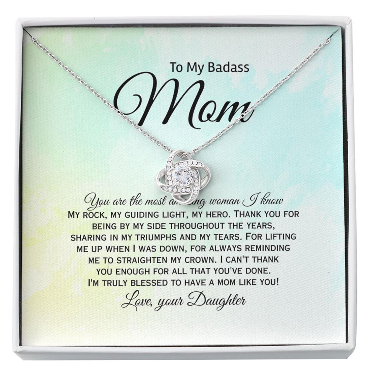 Mom Necklace, To My Badass Mom Necklace - Mother's Day Gift From Daughter Custom Necklace