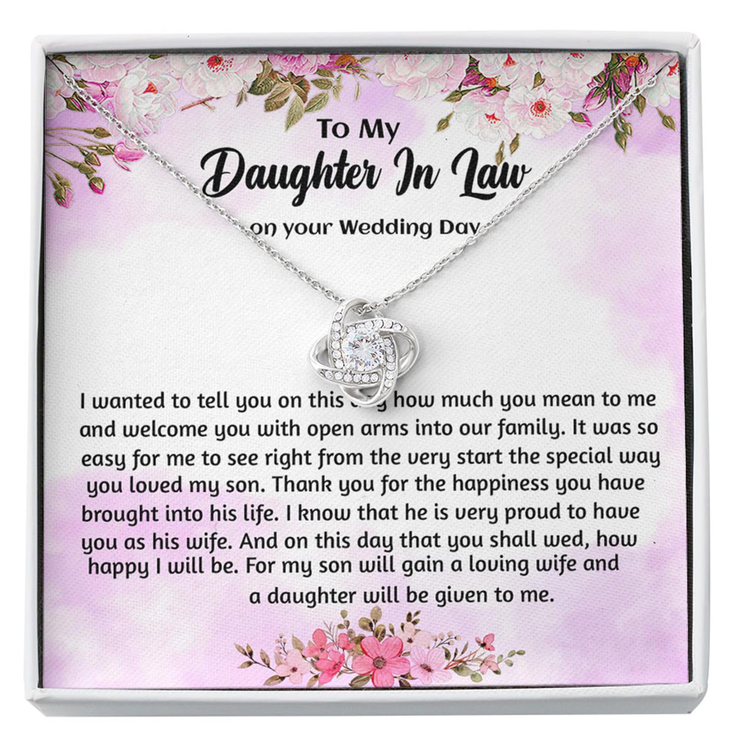 Daughter-in-law Necklace, Gift From Mother In Law, Future Daughter In Law Gift On Wedding Day Custom Necklace