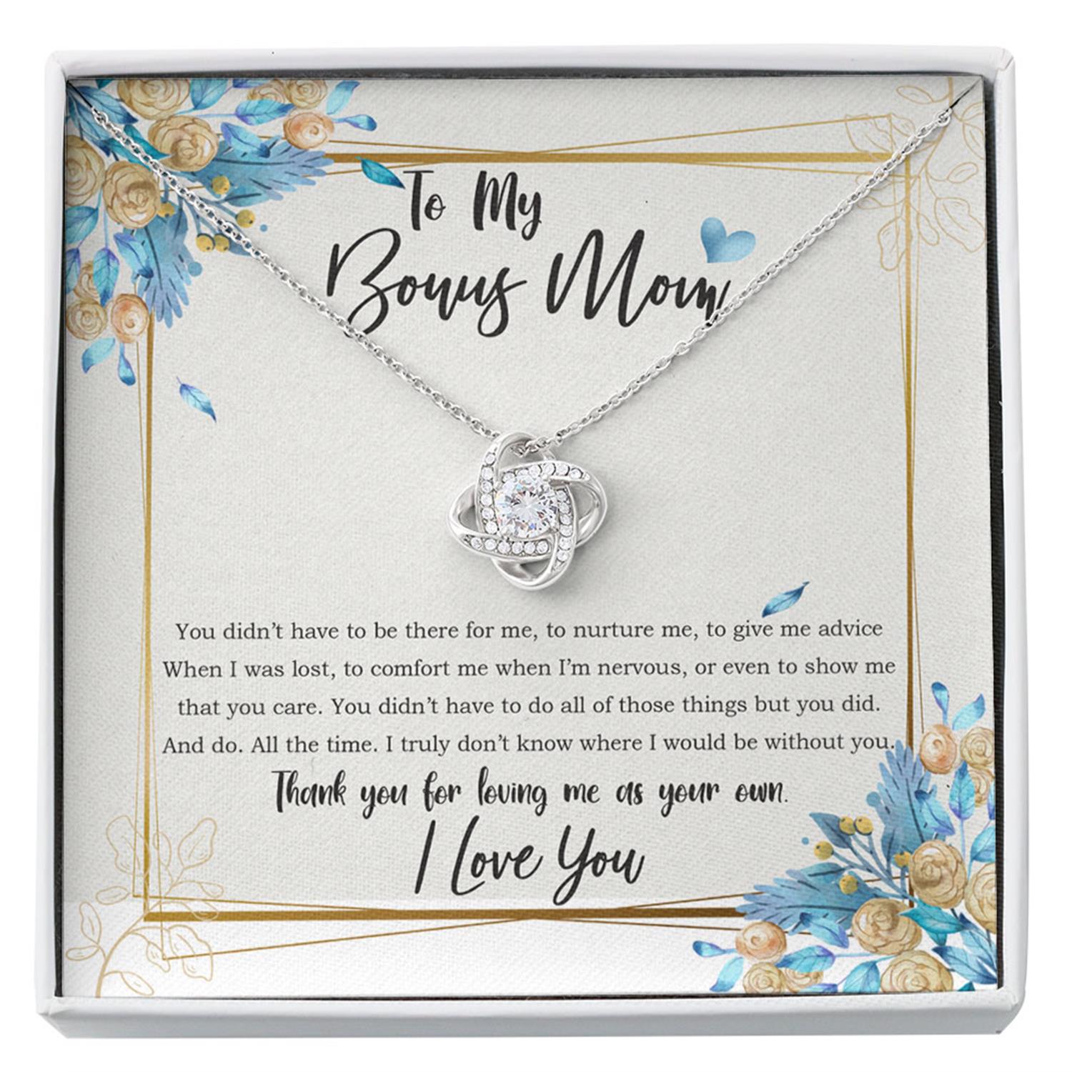 Stepmom Necklace, Bonus Mom Necklace Gift, Stepmom Mother In Law Wedding Gift From Bride Custom Necklace