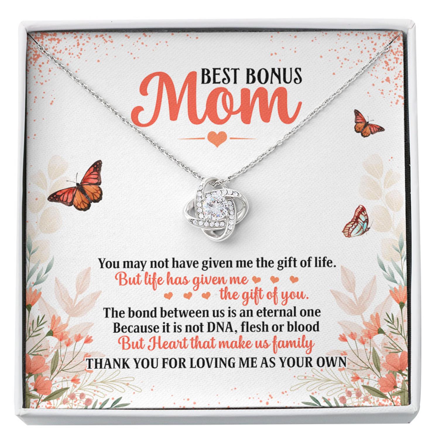 Stepmom Necklace, To My Bonus Mom Necklace - Thank For You Loving Me As Your Own Custom Necklace