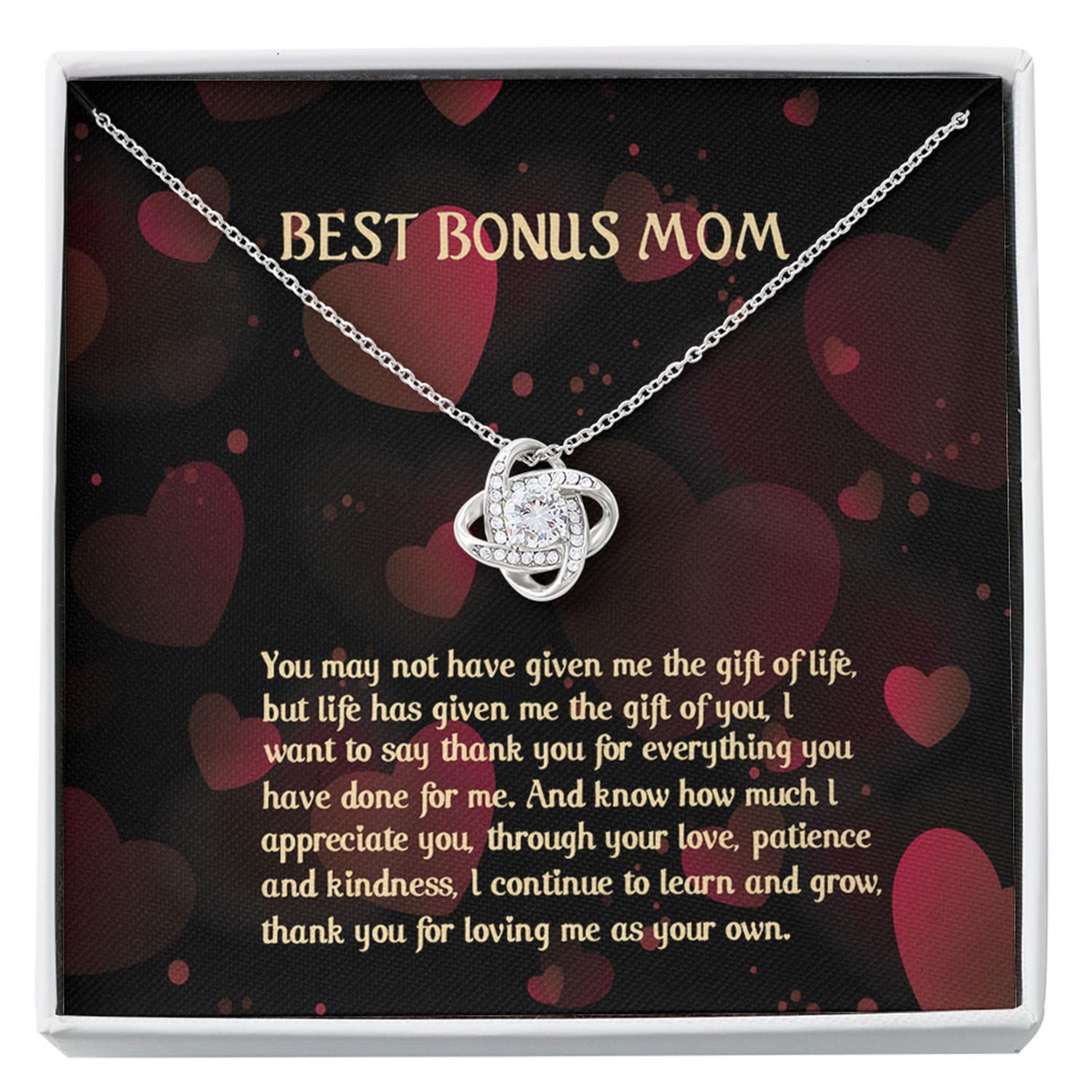 Stepmom Necklace, To My Bonus Mom Ever Gift Necklace, Surprised Gift Step Mom, Stepmother, Mother-in-law Custom Necklace