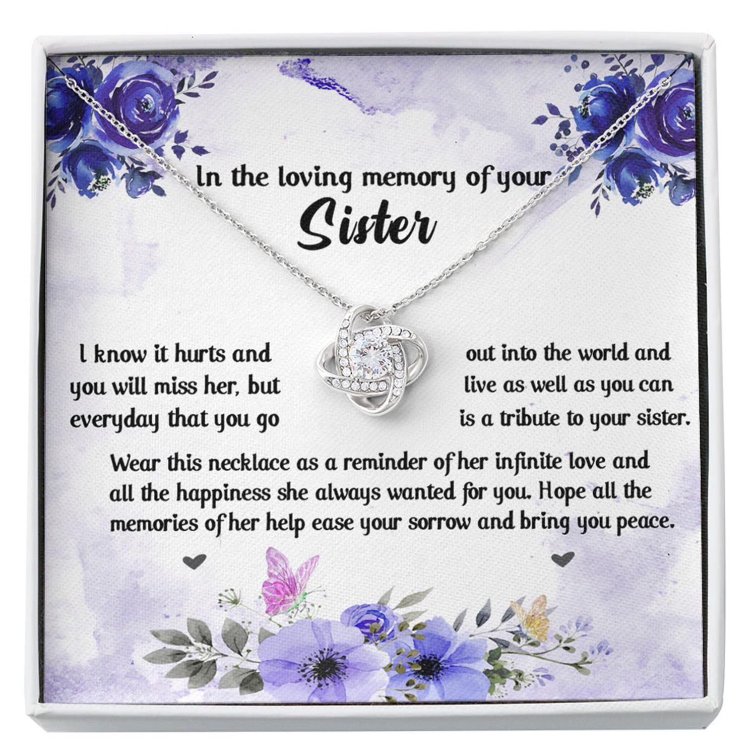 Sister Memorial Necklace, Bereavement Gift, In Heaven Memory Of Sister, Sympathy Gift Custom Necklace