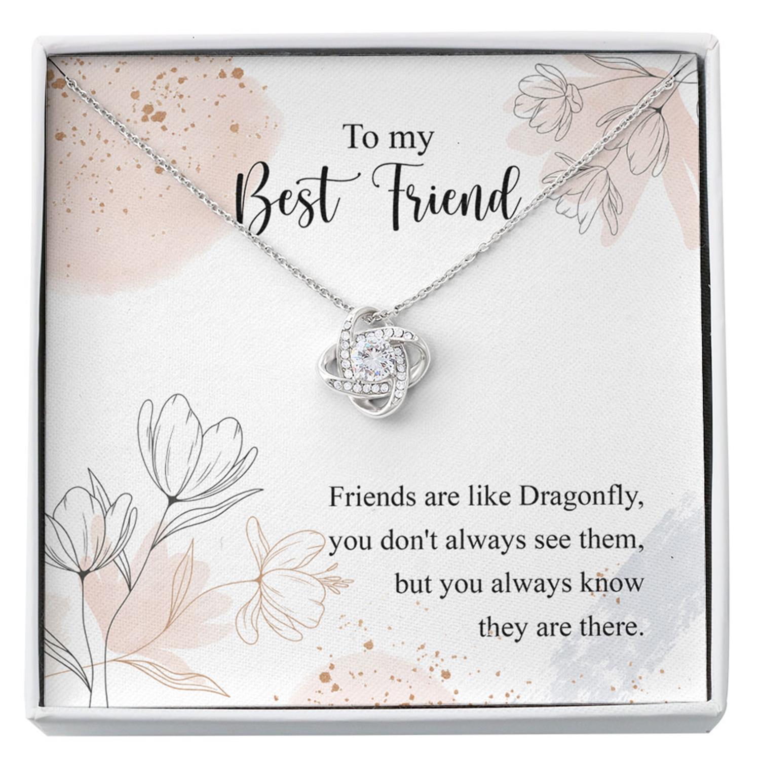 Friend Necklace, Sister Necklace, To My Best Friend Necklace - Friend Are Like Dragonfly You Don't Always See Custom Necklace