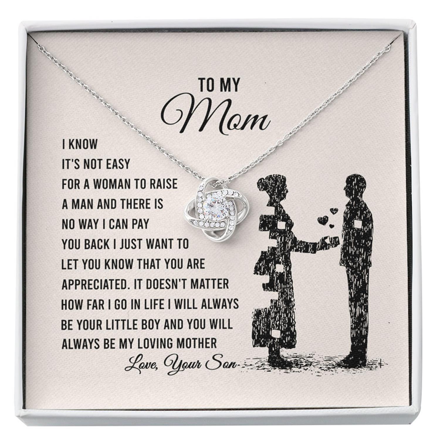 Mom Necklace, To My Mom Little Boy Heart Necklace Gift For Mom From Son Custom Necklace