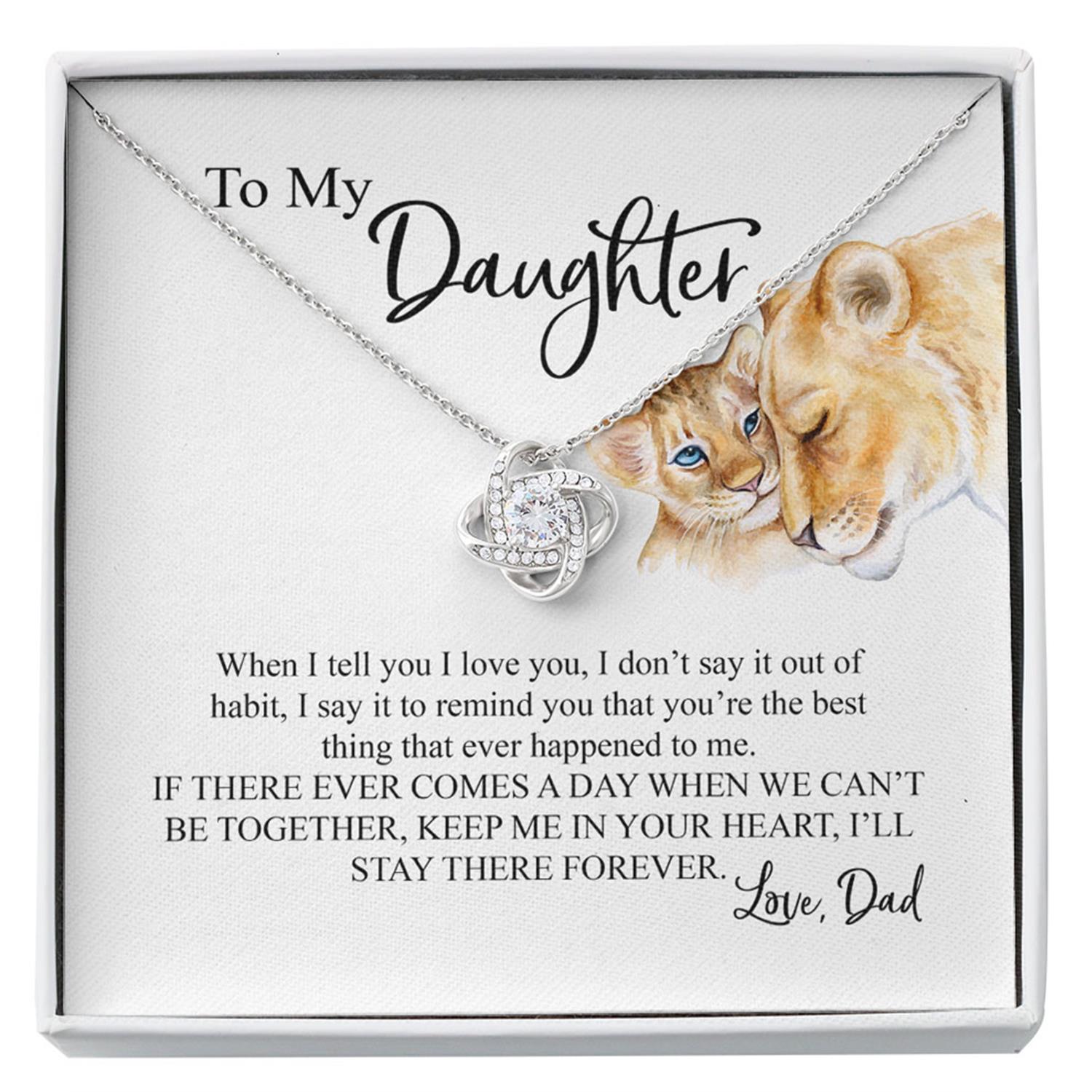 Daughter Necklace, To My Daughter "Out Of Habit - Lion" Alluring Beauty Necklace Gift From Dad Mom Custom Necklace