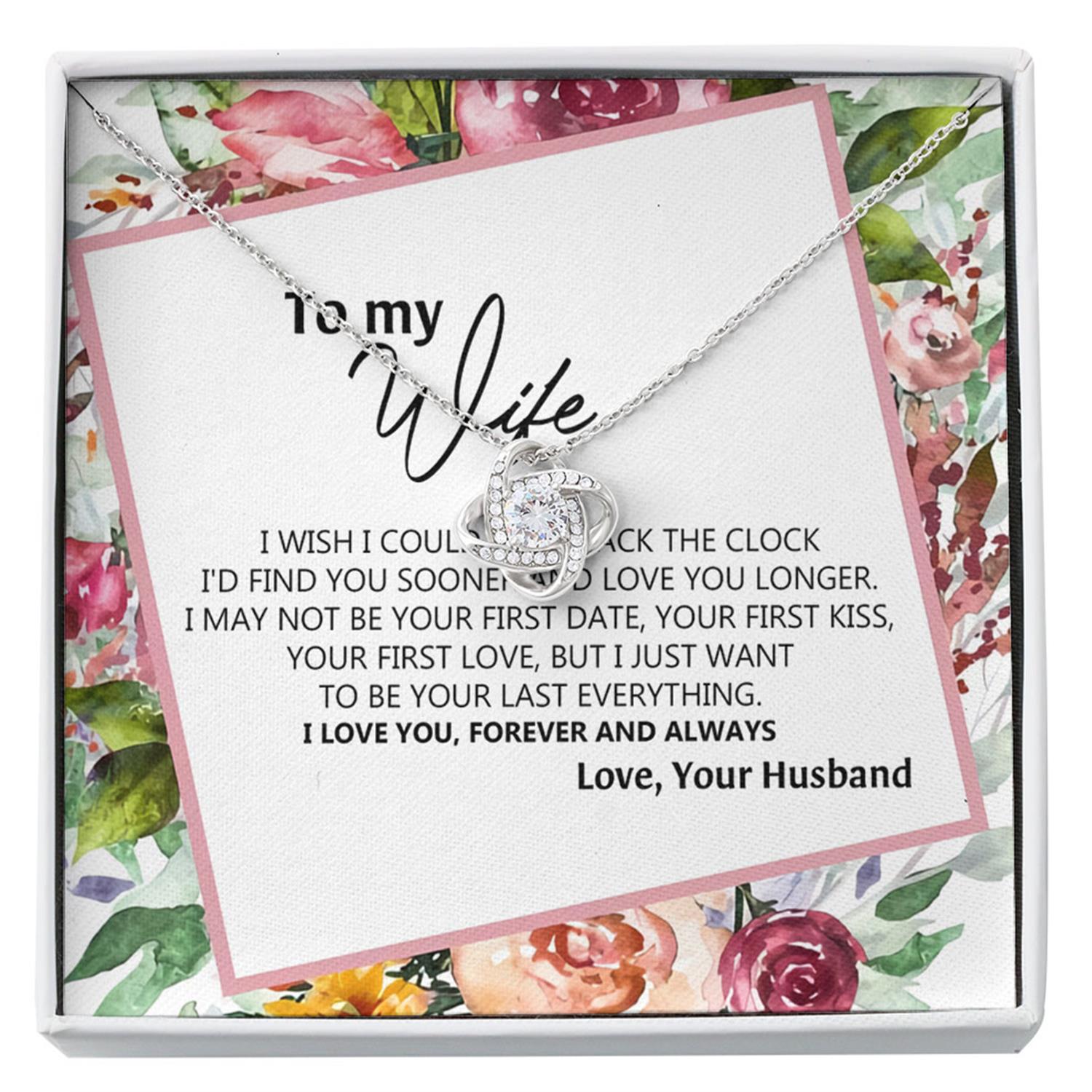 Wife Necklace, To My Wife Necklace From Husband - Turn Back The Clock Custom Necklace