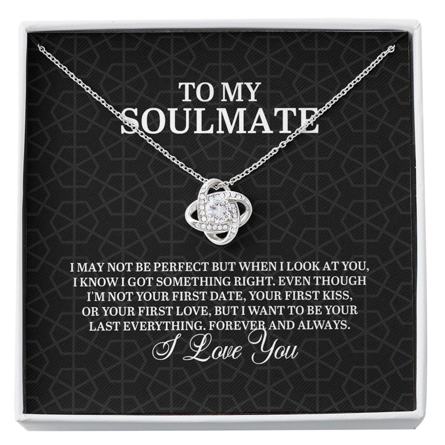 Wife Necklace, To My Soulmate Necklace Gift - I Got Something Right - Gift For Girlfriend Future Wife Custom Necklace