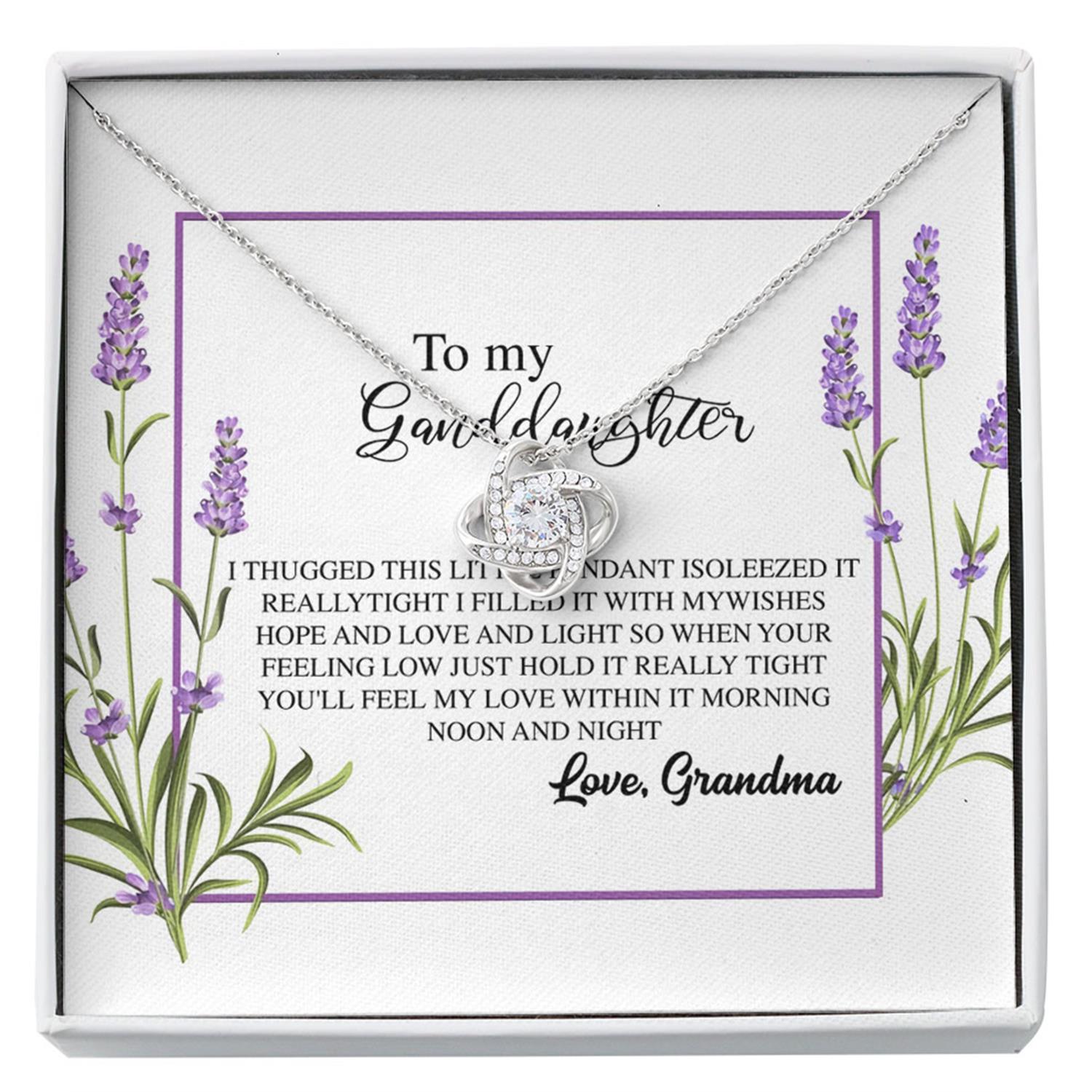 Granddaughter Necklace, To My Granddaughter Necklace Gift - I Hugged This Little Custom Necklace