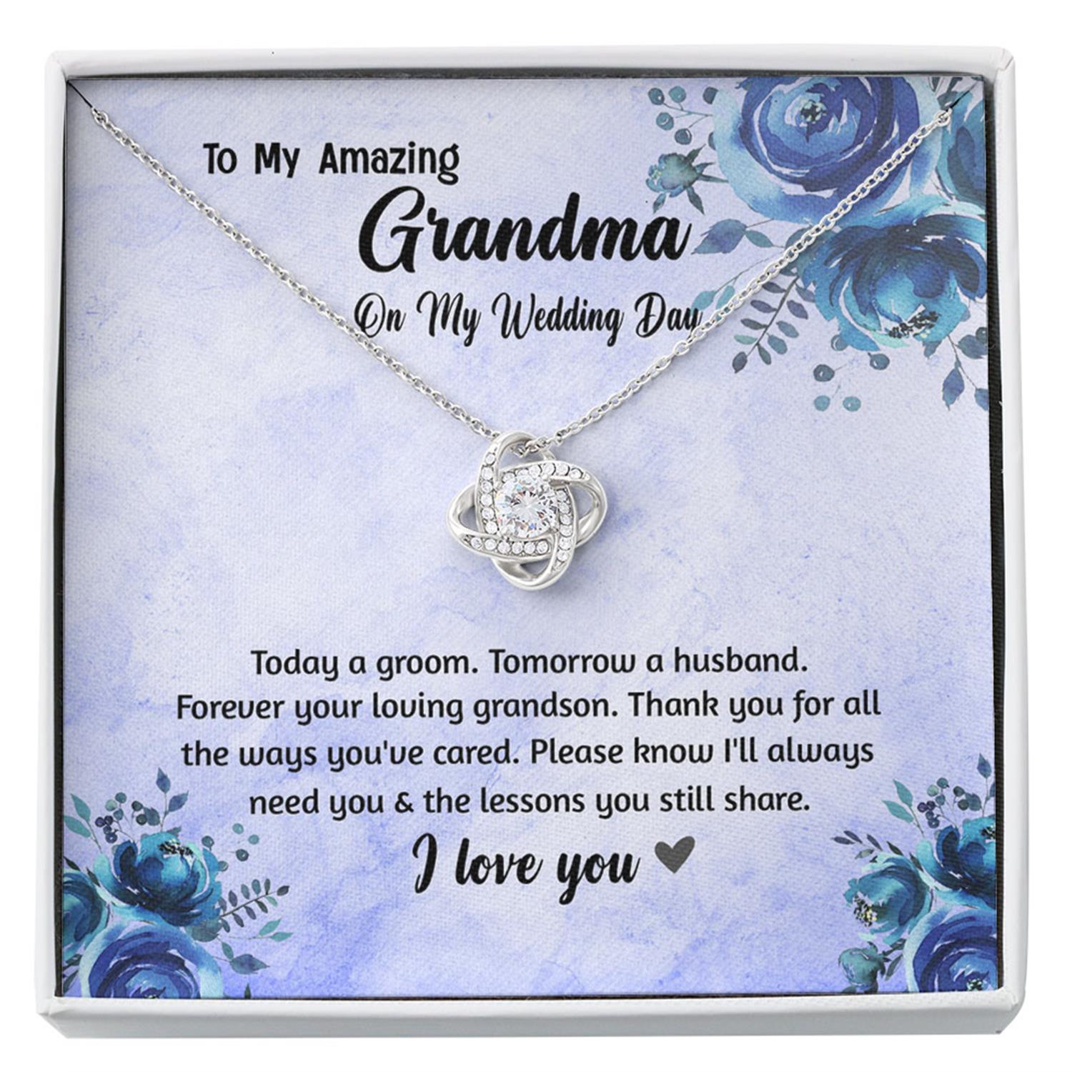 Grandmother Necklace, Grandmother Of The Groom Wedding Necklace Gift From Grandson Custom Necklace