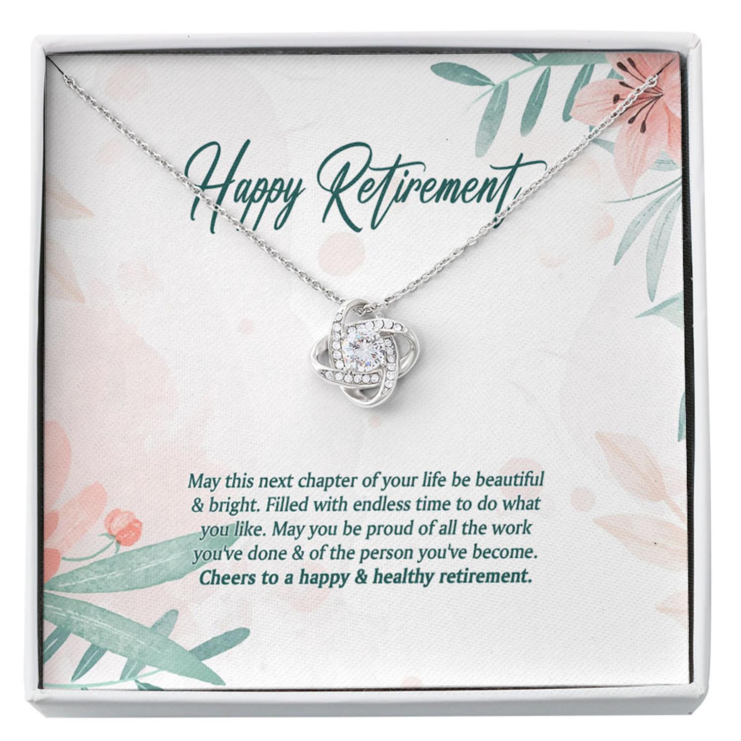 Retirement Necklace Gifts For Women Necklace Teacher Retirement Gift Colleague Custom Necklace