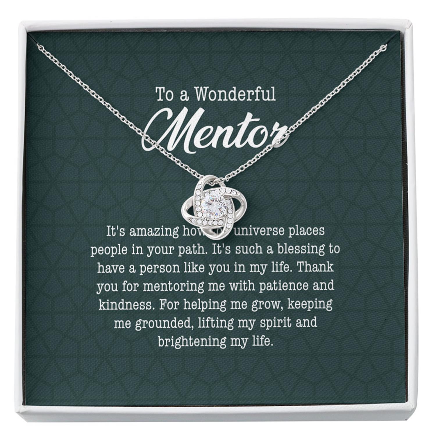 Mentor Gift For Women Necklace, Gift For Boss, Teacher, Professor, TuTor, Thank You Custom Necklace