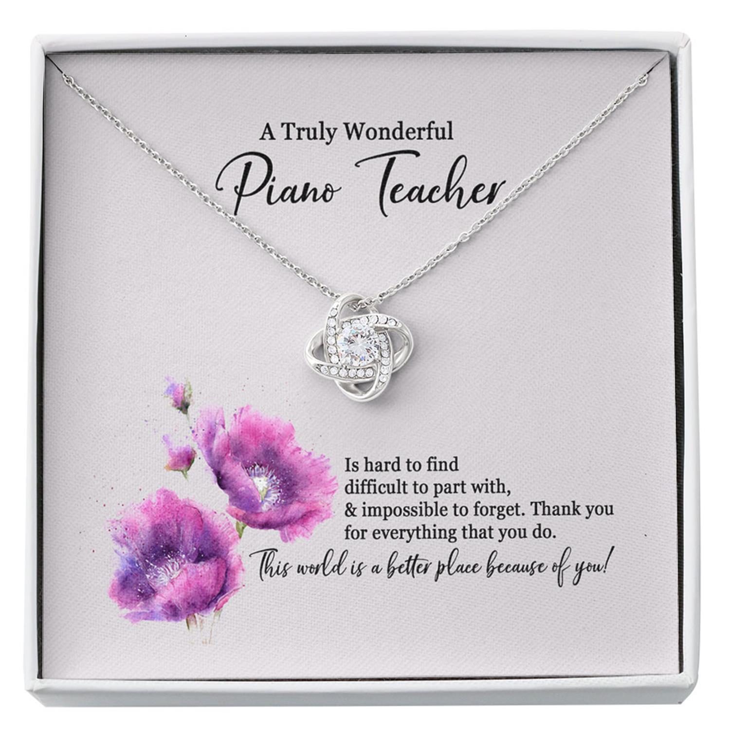 Piano Teacher Necklace Gift, Thank You Gift For Music Teacher Custom Necklace