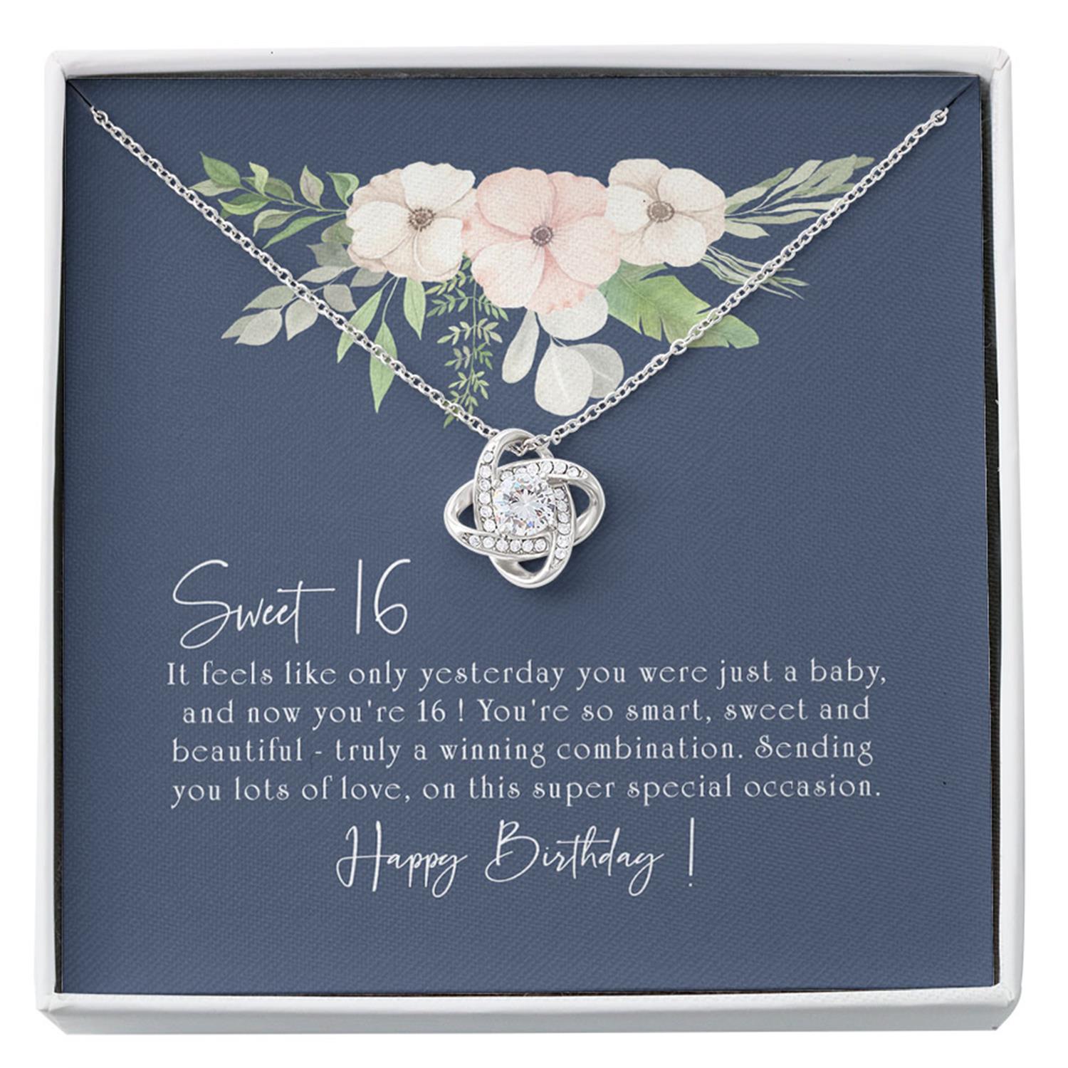 Granddaughter Necklace, Sweet 16 Gift Necklace, 16th Birthday Gift, Granddaughter Custom Necklace