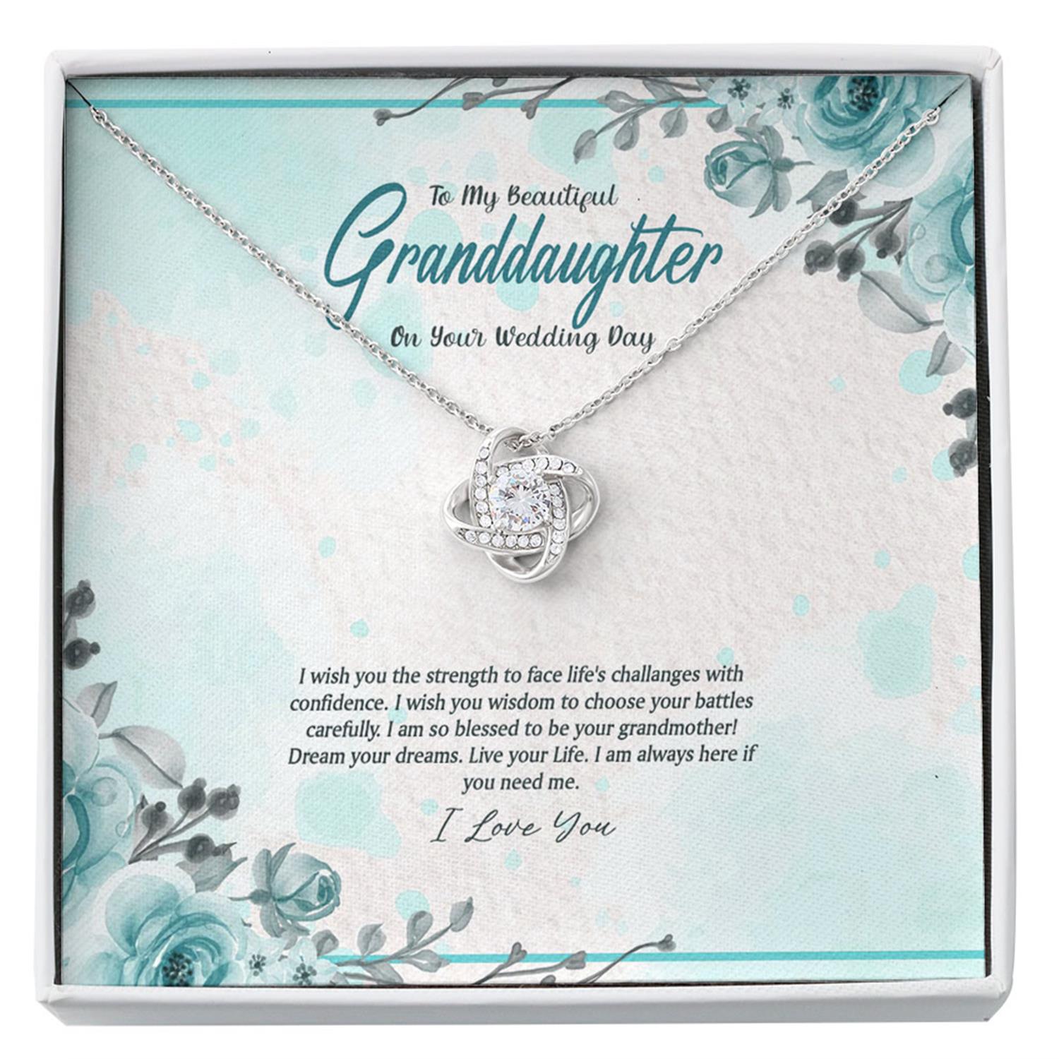 Granddaughter Necklace, Granddaughter Wedding Day Necklace Gift From Grandma, Bride Gift From Grandmother Custom Necklace