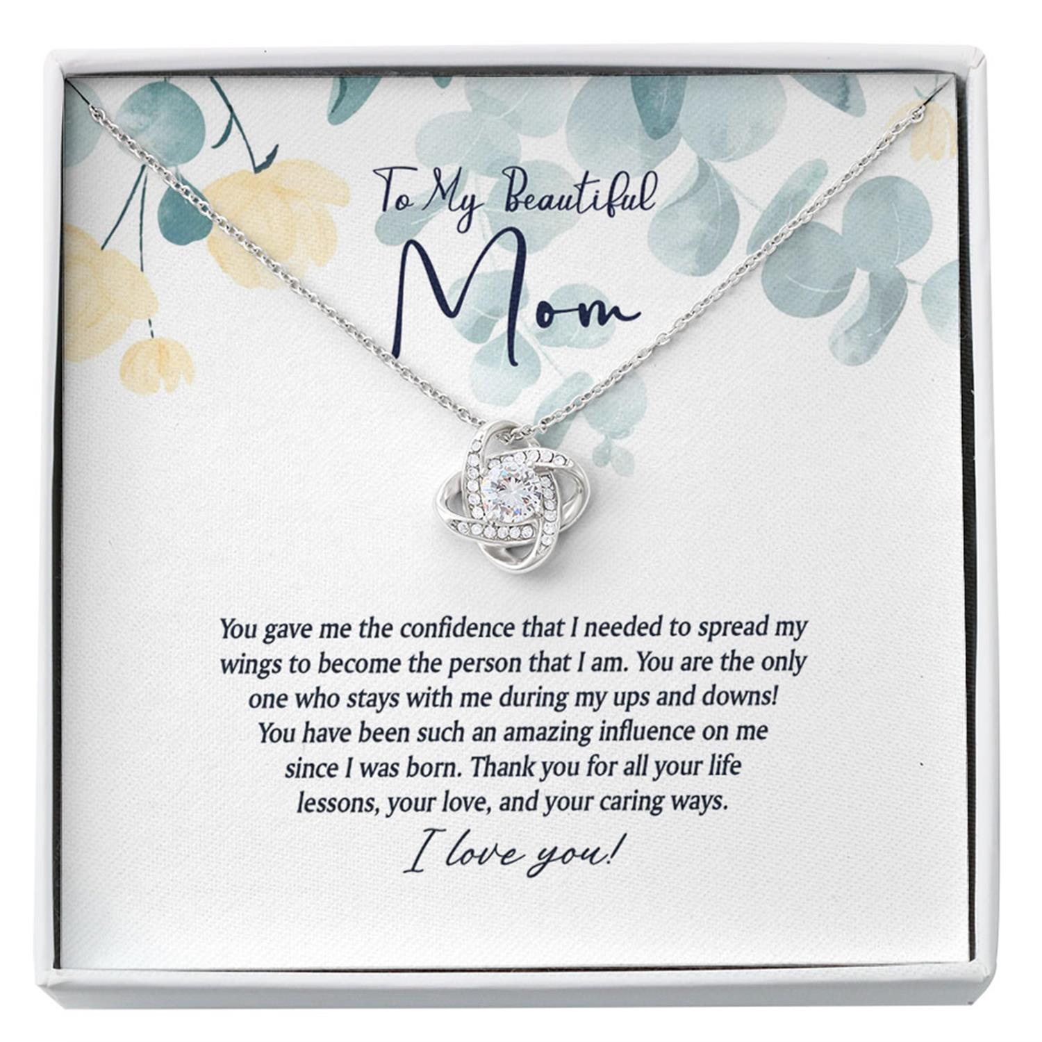 Mom Necklace, To My Beautiful Mom Necklace, Mom Gift From Daughter Son Custom Necklace