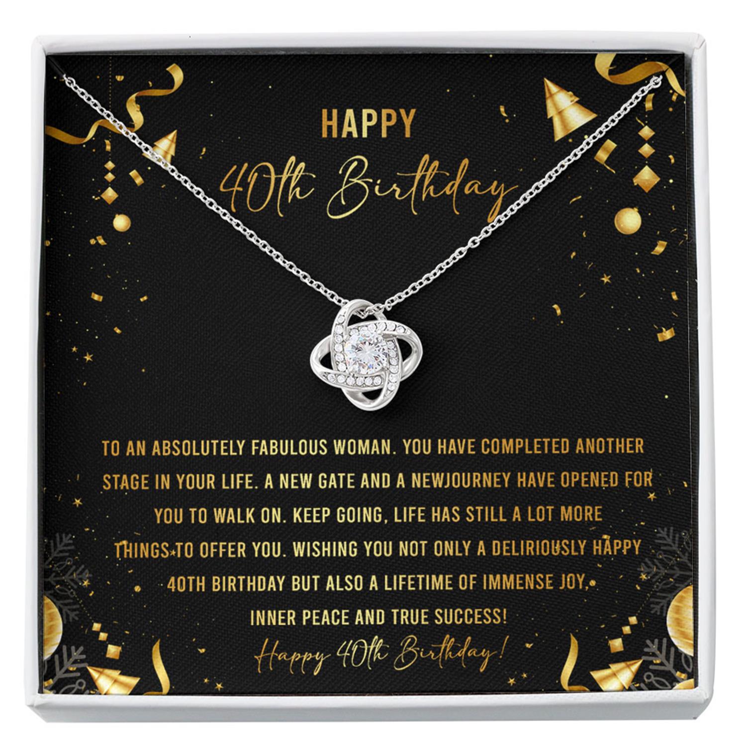 Wife Necklace, 40th Birthday Necklace Gifts For Women, 40 Years Old Woman, 40 And Fabulous Custom Necklace