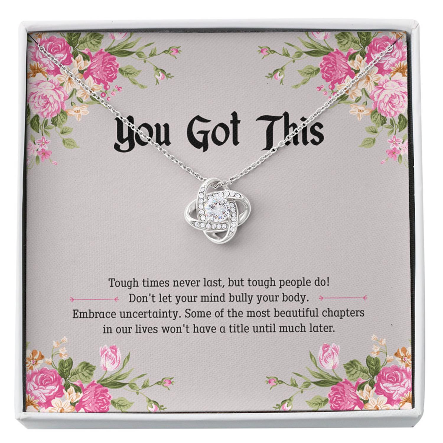 You Got This Necklace, Breast Cancer Gifts, Encouragement, Cheer Up, Divorce Custom Necklace