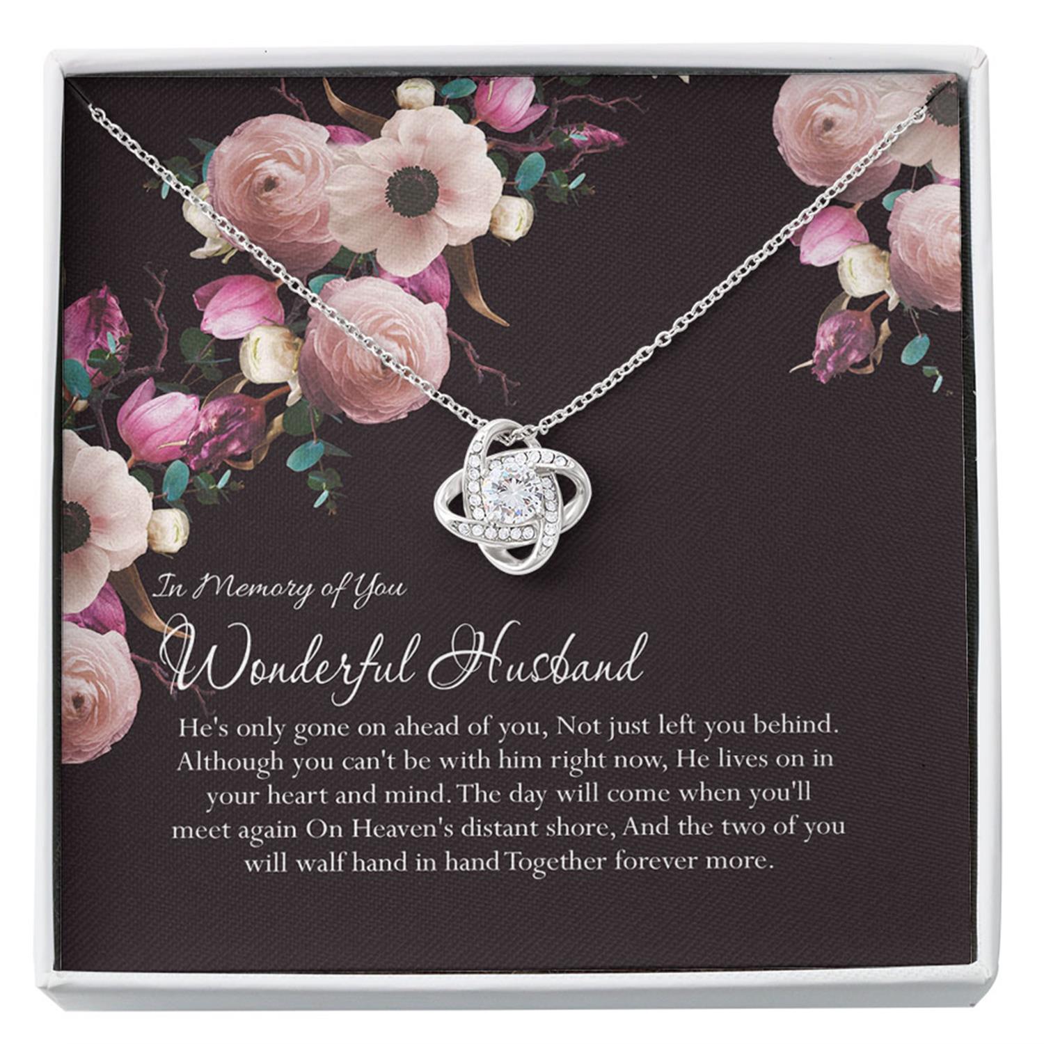 Husband Memorial Necklace, Remembrance, Loss Of Husband, Sorry For Your Loss Custom Necklace