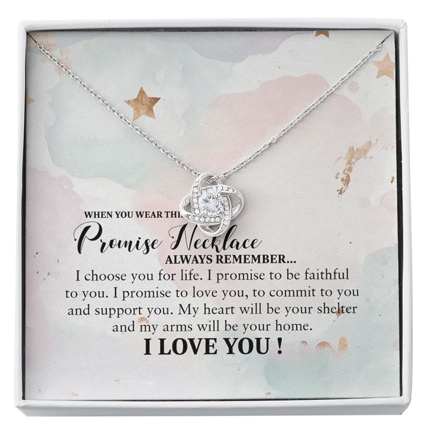 Wife Necklace, Promise Necklace For Her, Gift For Girlfriend From Boyfriend, Anniversary Gift Custom Necklace