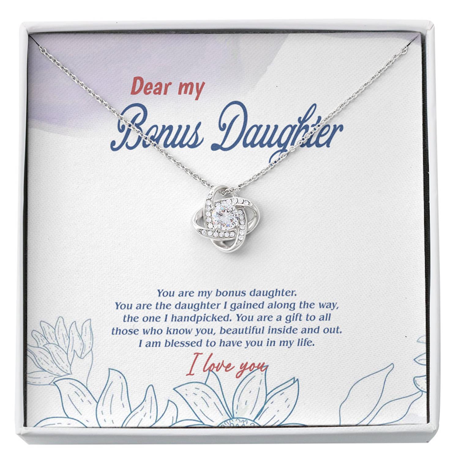 Stepdaughter Necklace, To My Bonus Daughter Necklace, Gift For Stepdaughter Gift From Stepdad Custom Necklace