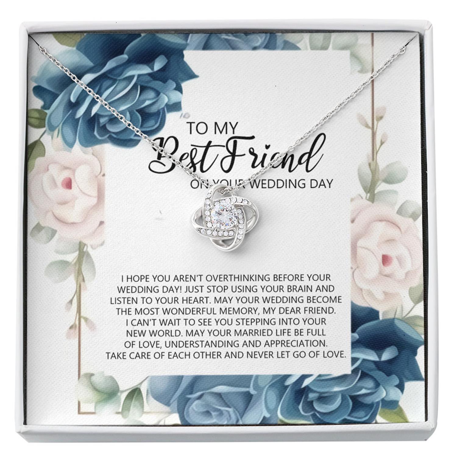 Best Friend Necklace Gift To Bride, From Maid Of Honor, BFF Gift On Her Wedding Day Custom Necklace