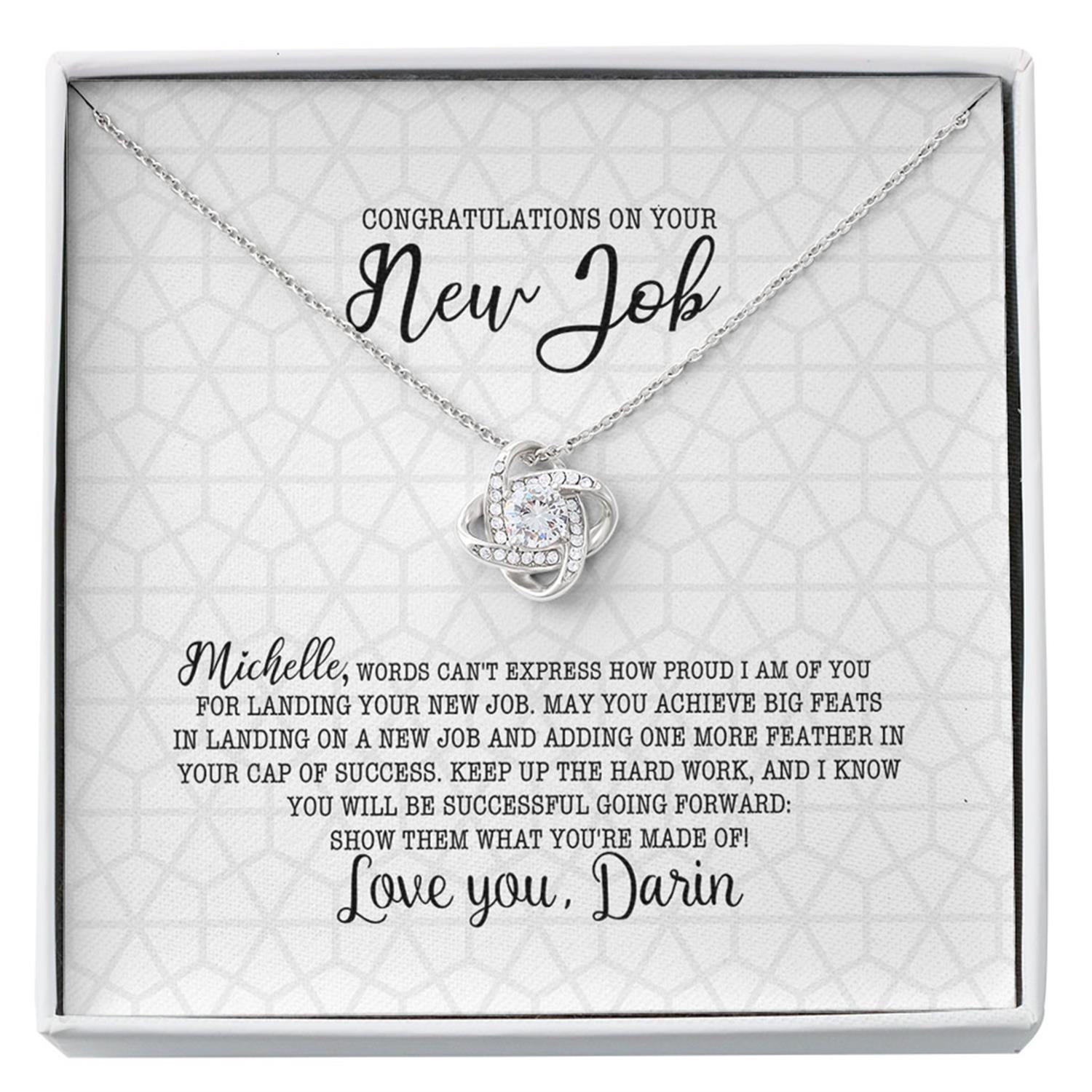 New Job Necklace Gift For Her, Promotion, Congratulations New Job, New Beginnings Custom Necklace