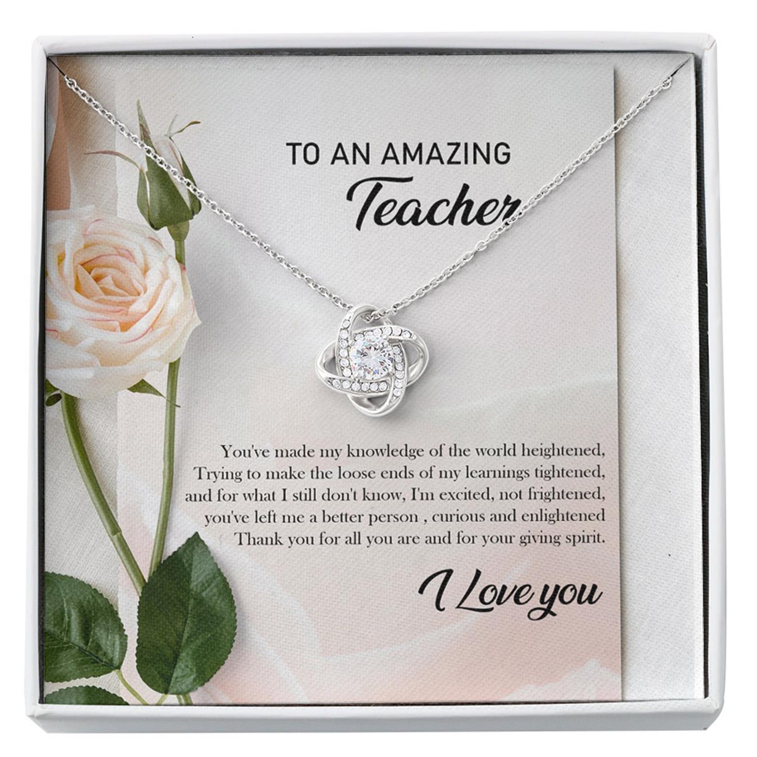 Teacher Necklace, Teacher Appreciation Gift, Gifts For Teacher, Teacher Thank You Custom Necklace