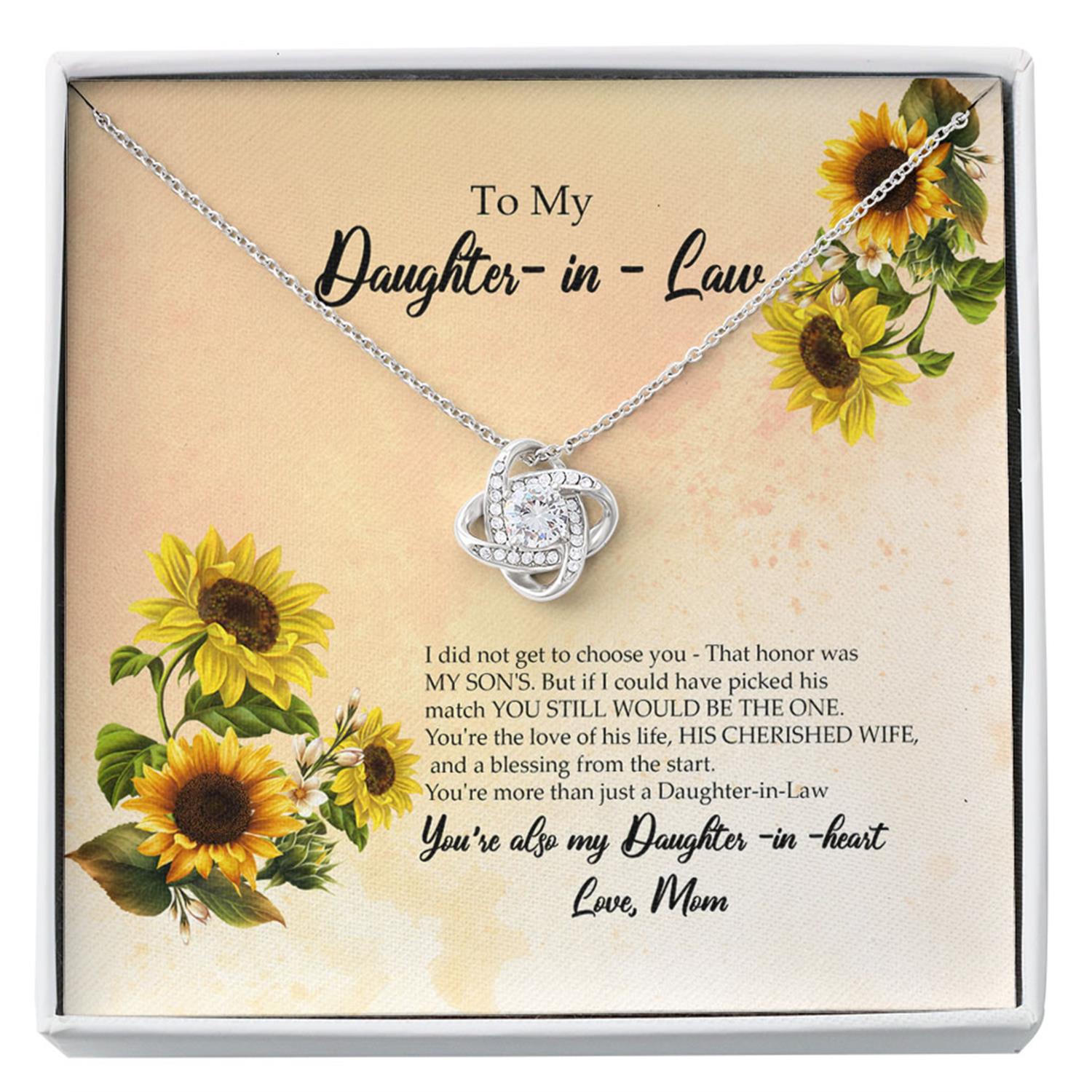 Daughter-in-law Necklace, To My Daughter-in-Law Necklace Wedding Gift From Mother-in-Law Custom Necklace