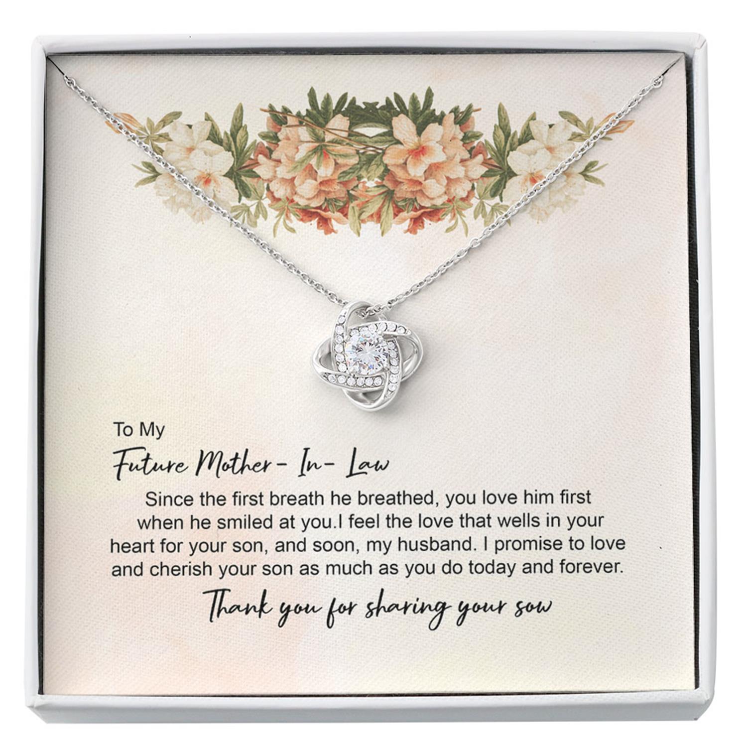Mother-in-law Necklace, To My Future Mother-in-Law Necklace Love Knots Custom Necklace