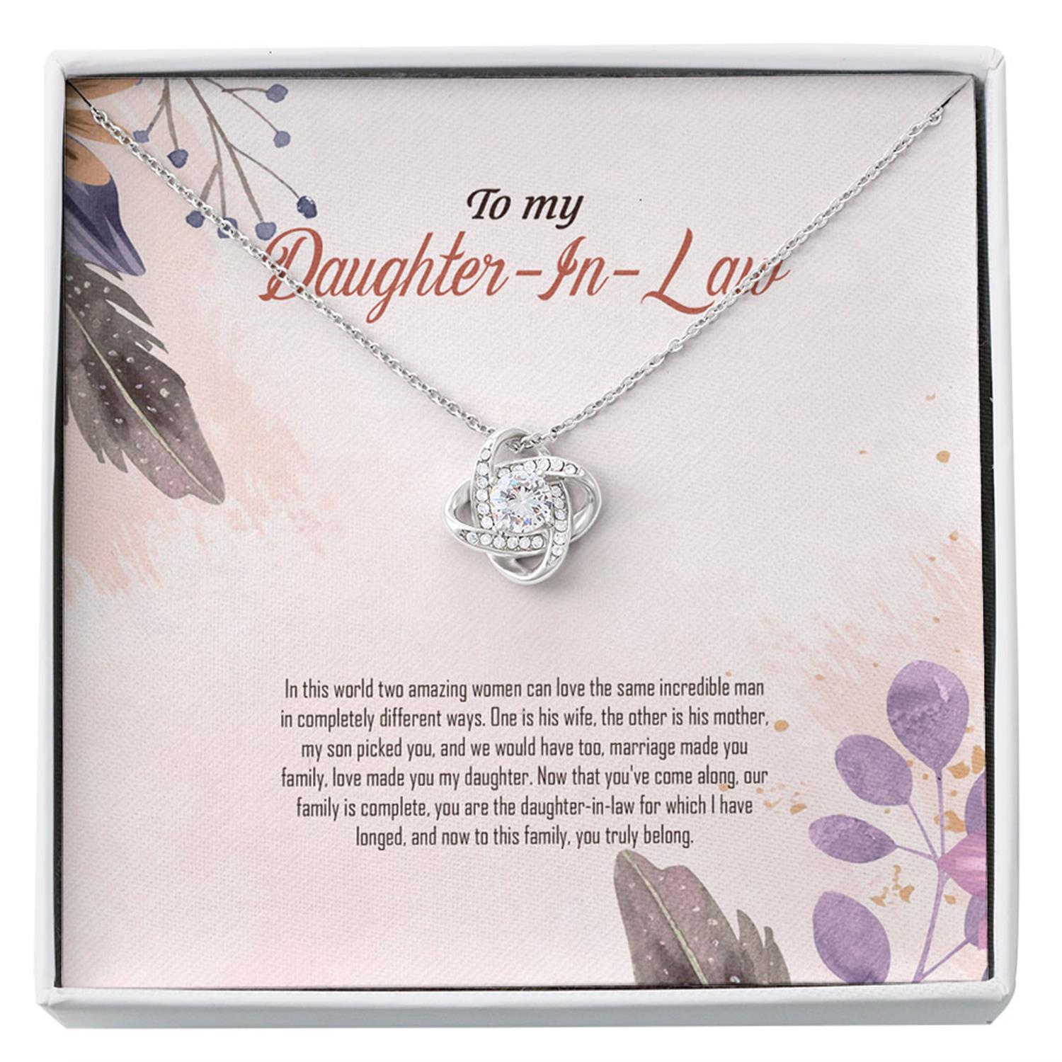 Daughter-in-law Necklace, Love Knots Necklace To My Daughter-in-Law Necklace Gifts Custom Necklace