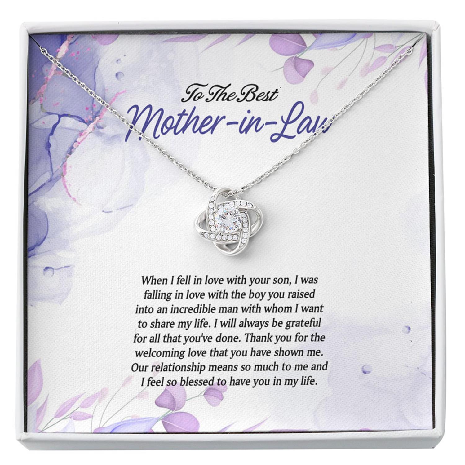 Mother In Law Necklace Gift - Best Mother-in-Law Mothers Day Custom Necklace