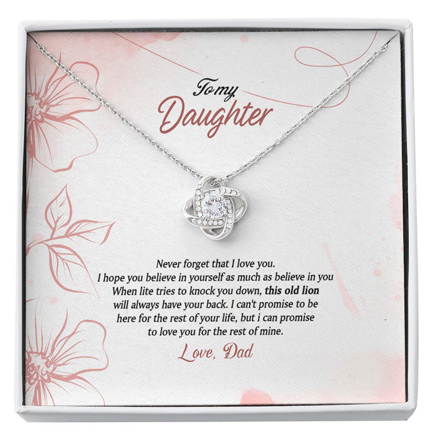 Daughter Necklace, To My Daughter Necklace - This Old Lion Will Always Custom Necklace