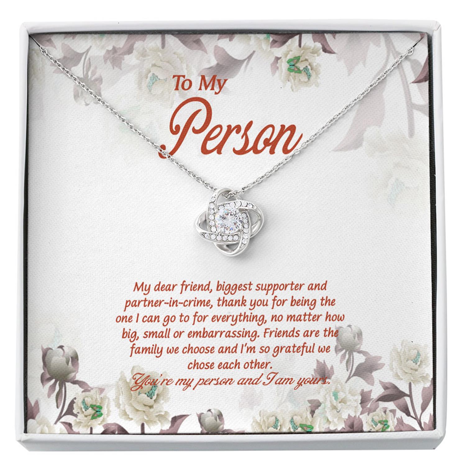 Friend Necklace, You're My Person Necklace, Gift For Best Friend Bestie Friendship Day Custom Necklace