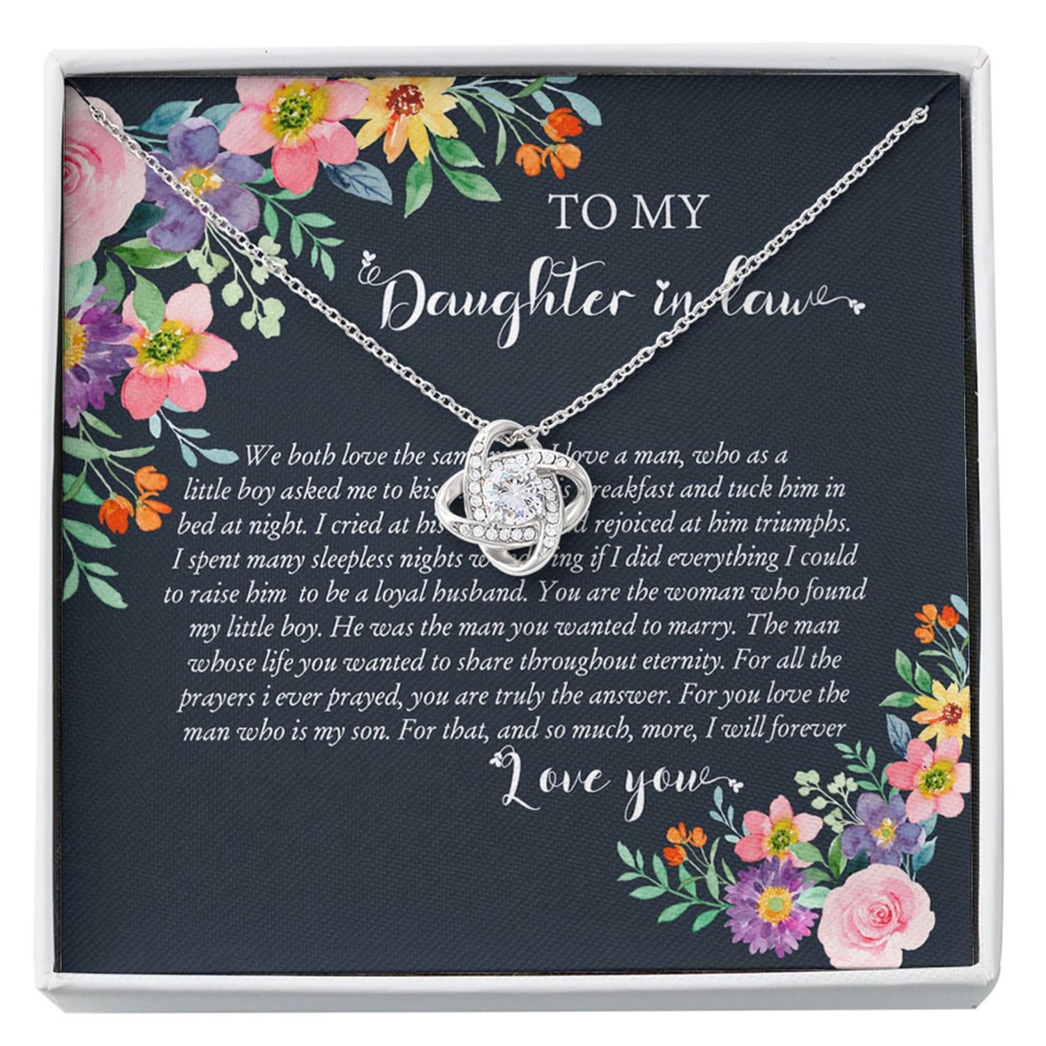 Daughter Necklace, Daughter-In-Law Necklace, To My Daughter-in-Law Necklace - Gift For Daughter In Law Custom Necklace